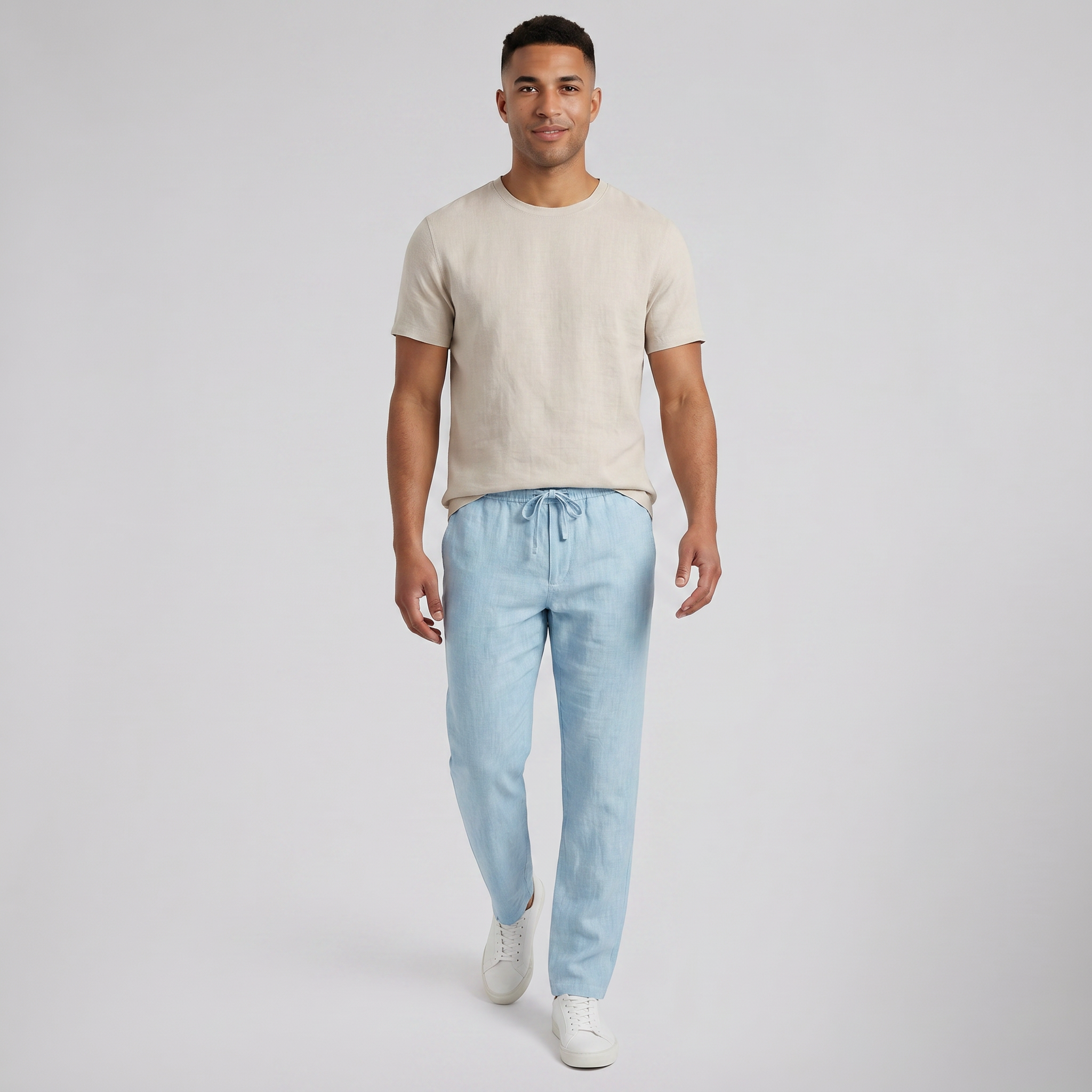 Men’s Relaxed Drawstring Summer Trousers | Celestiella