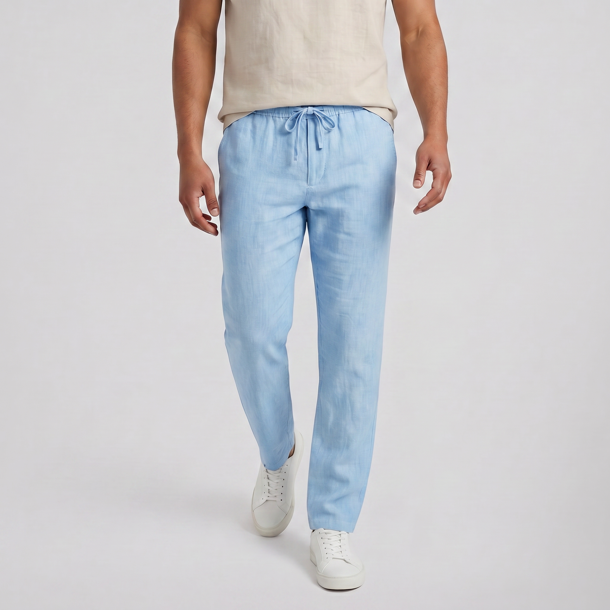Men’s Relaxed Drawstring Summer Trousers | Celestiella