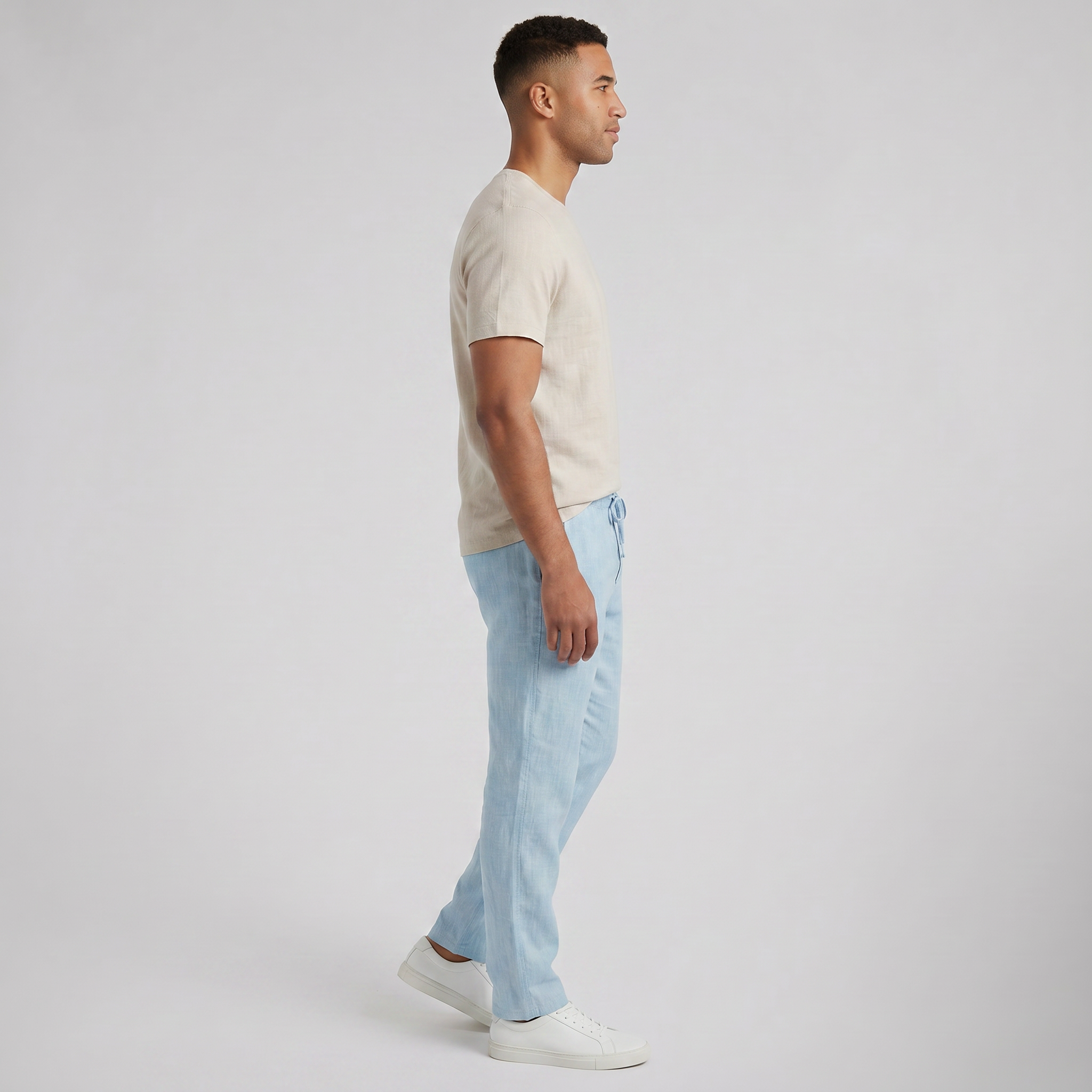 Men’s Relaxed Drawstring Summer Trousers | Celestiella