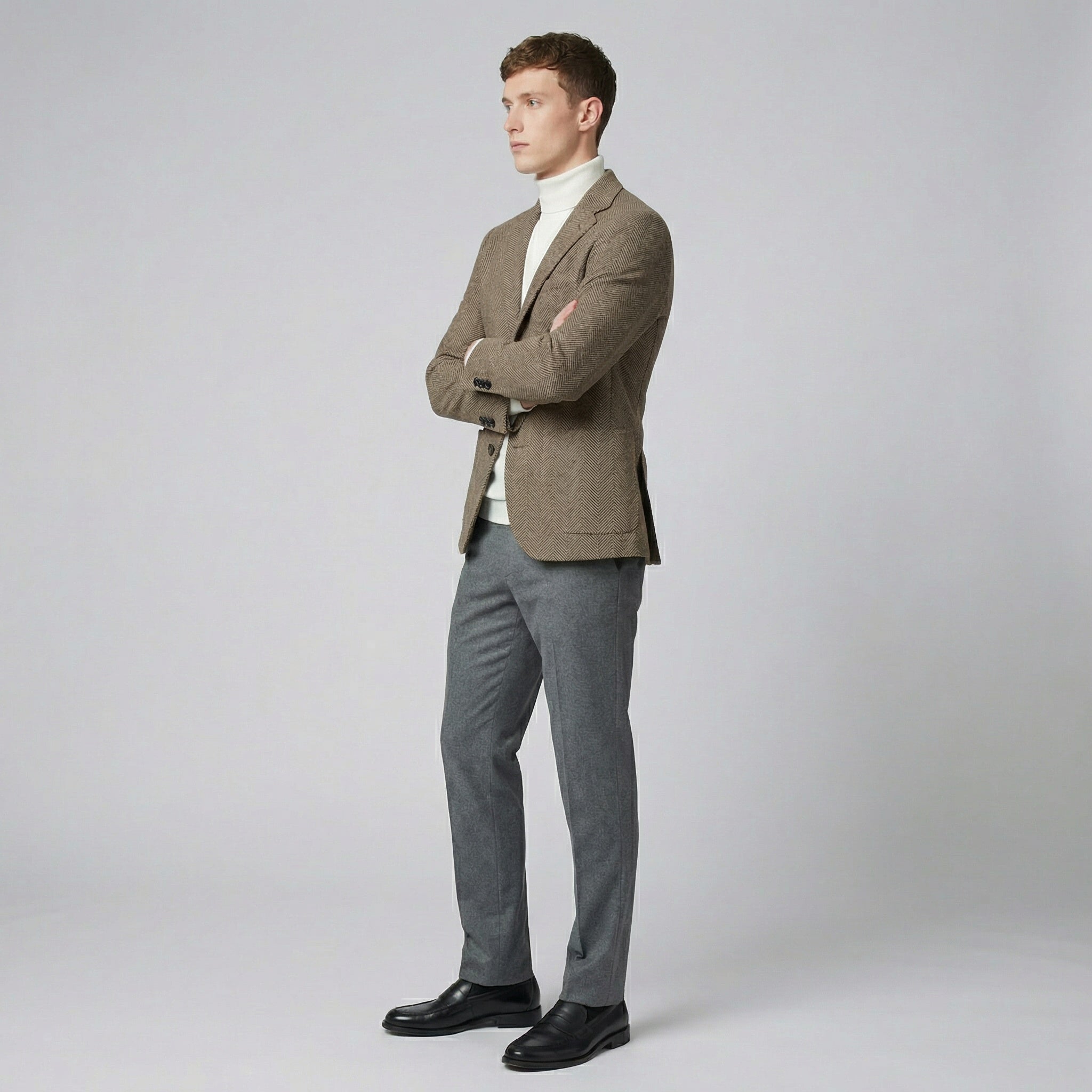 Celestiella - Men’s Herringbone Wool Blazer
