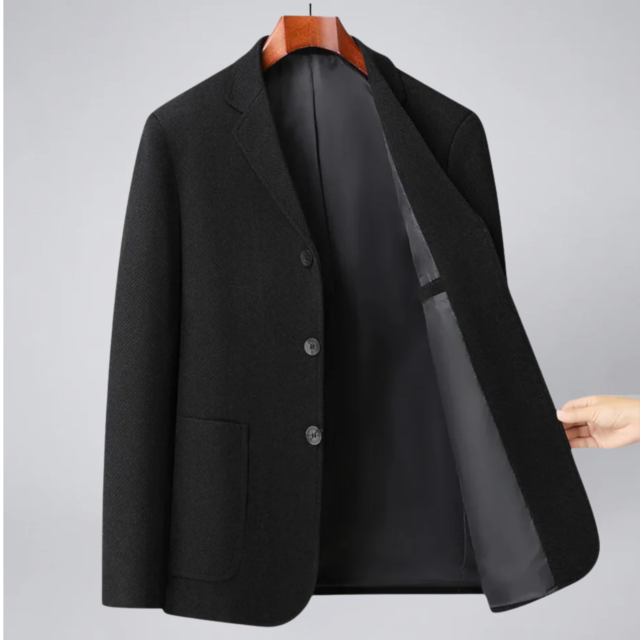 Celestiella - Men’s Herringbone Wool Blazer