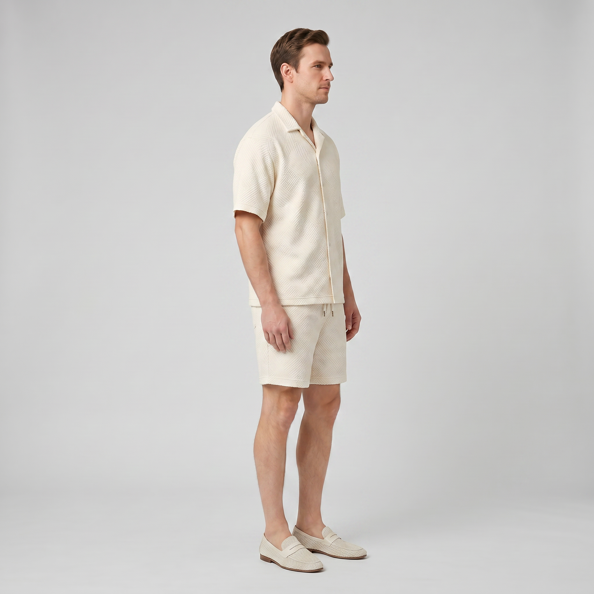 Men’s Plaid Texture Summer Set | Celestiella