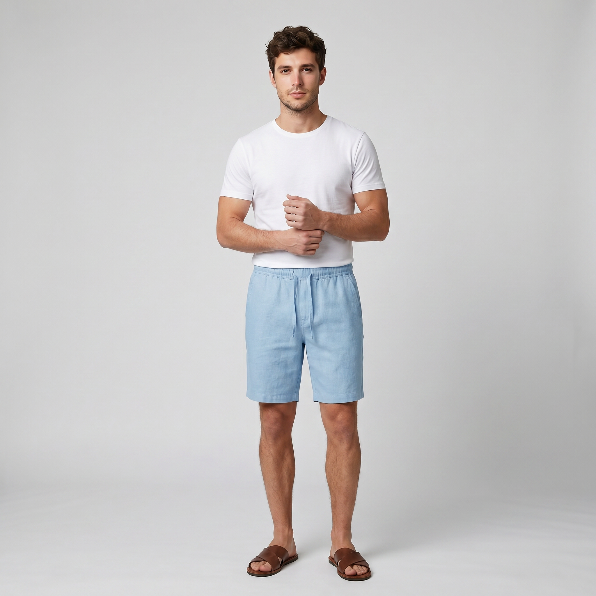 Men’s Relaxed Linen Shorts | Celestiella