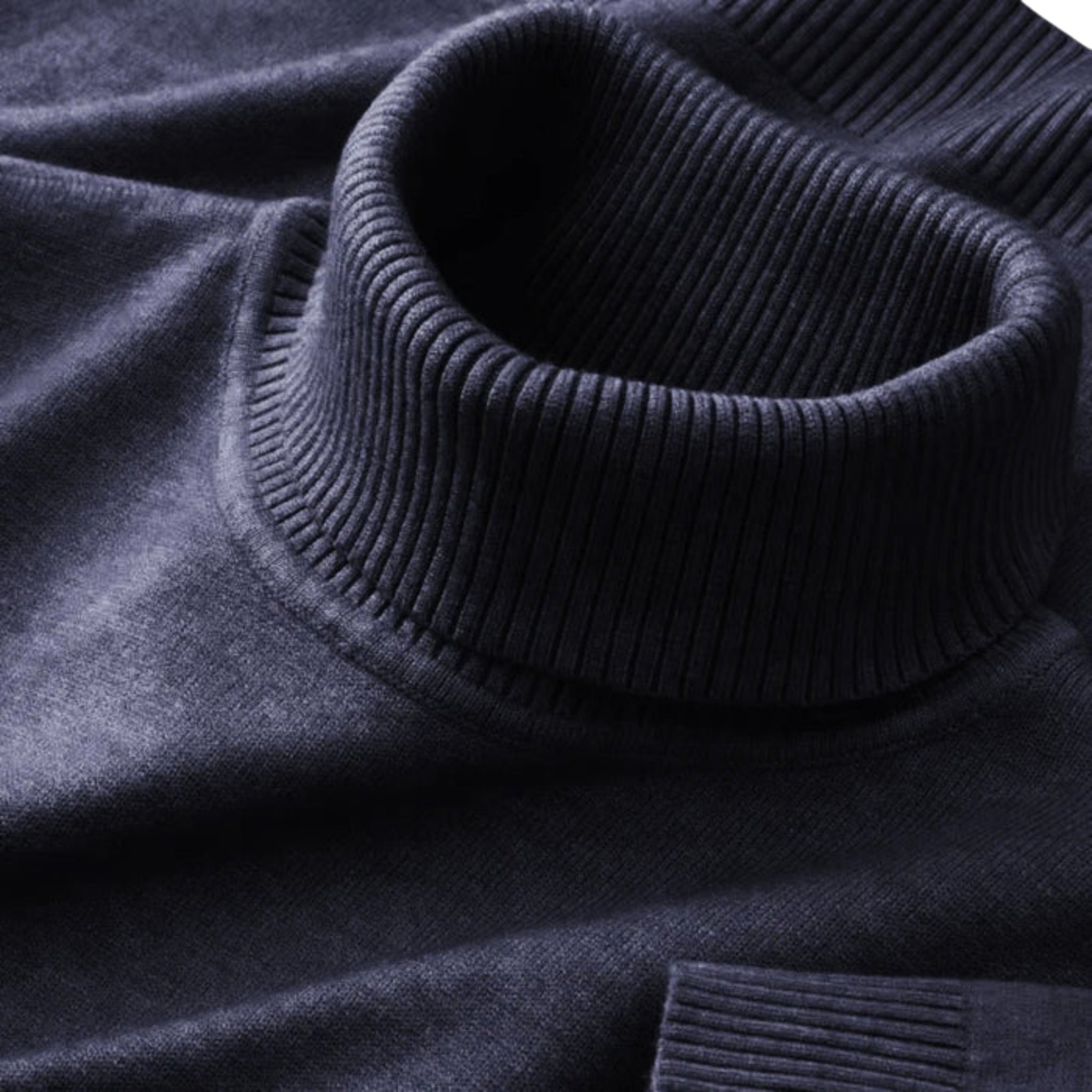 Celestiella - Men’s Ribbed Merino Roll-Neck Jumper