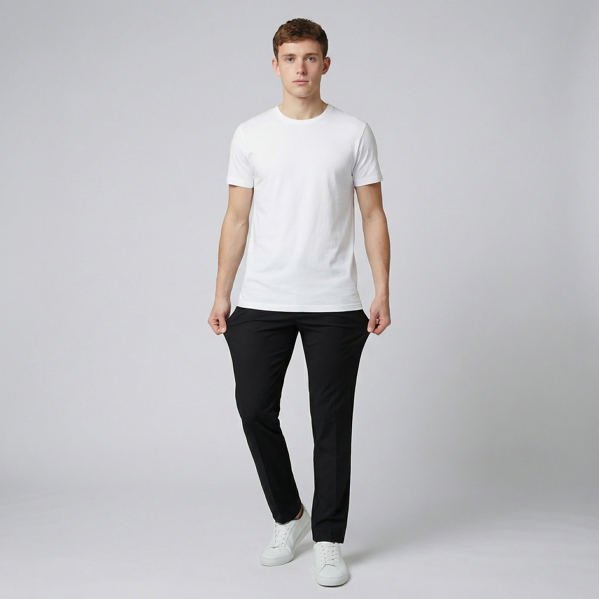 Men’s Stretch Cotton Chino Trousers | Celestiella