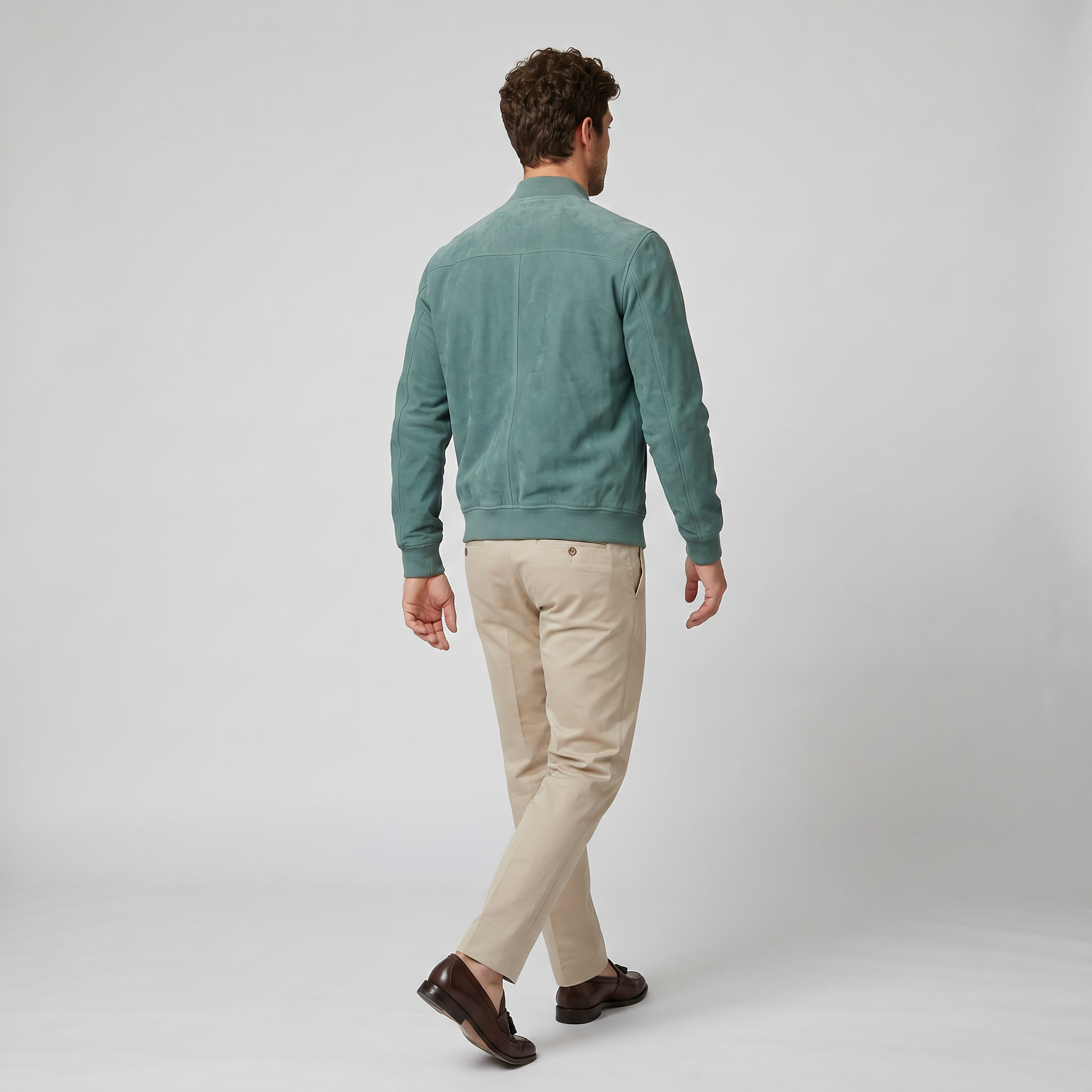 Men’s Suede Bomber Jacket | Celestiella