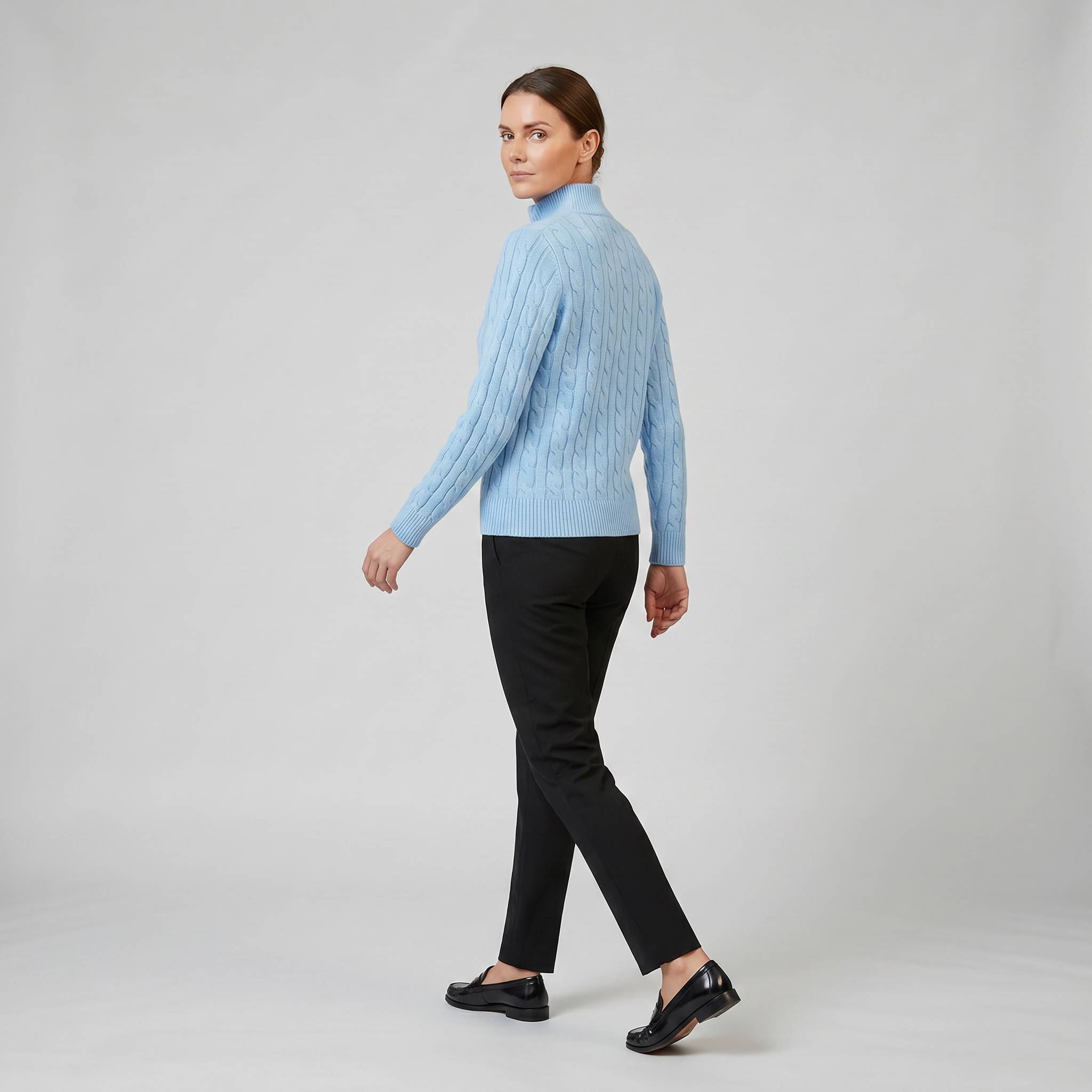 Women’s Cable Knit Half-Zip Jumper | Celestiella