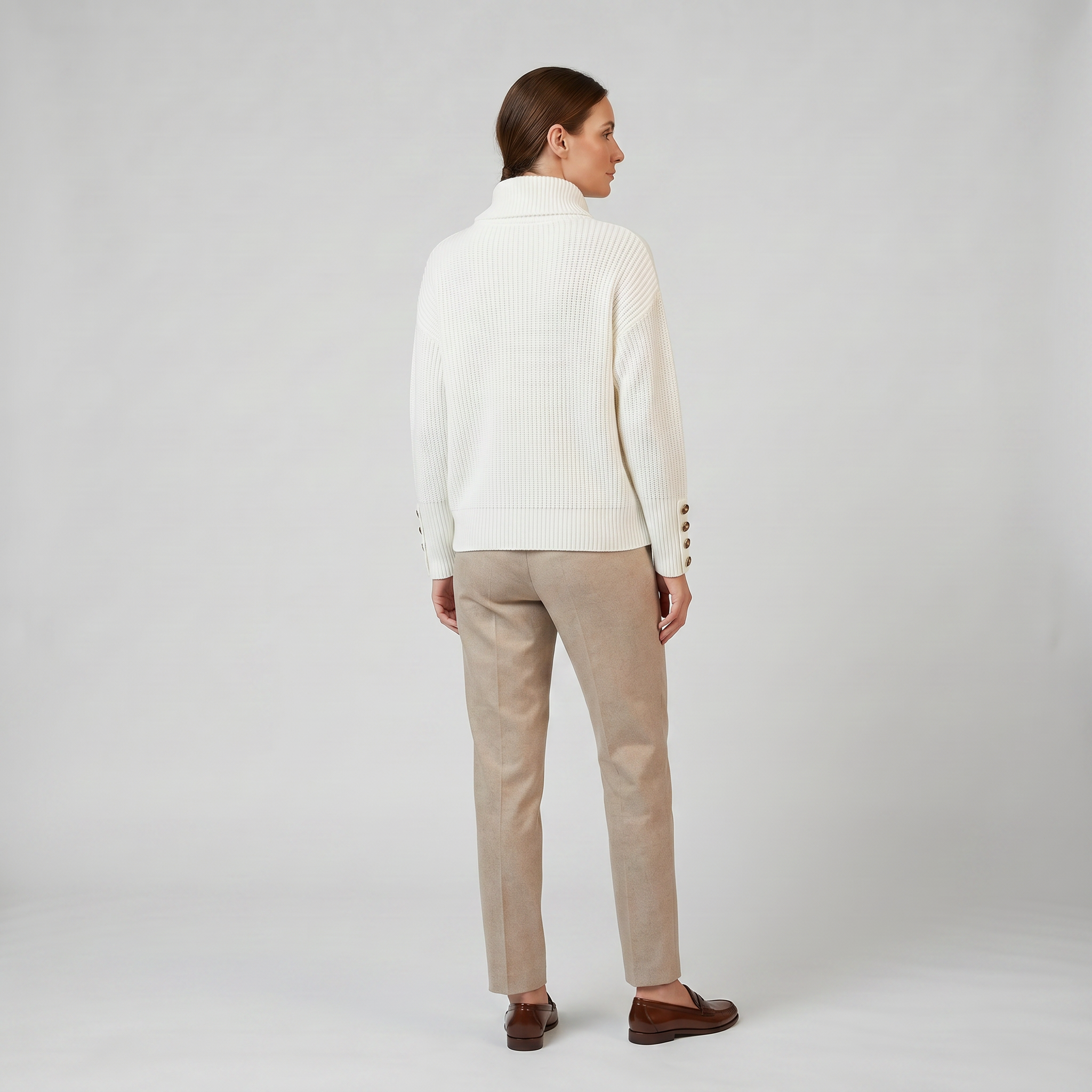 Women’s Cashmere-Blend Mock Neck Jumper | Celestiella