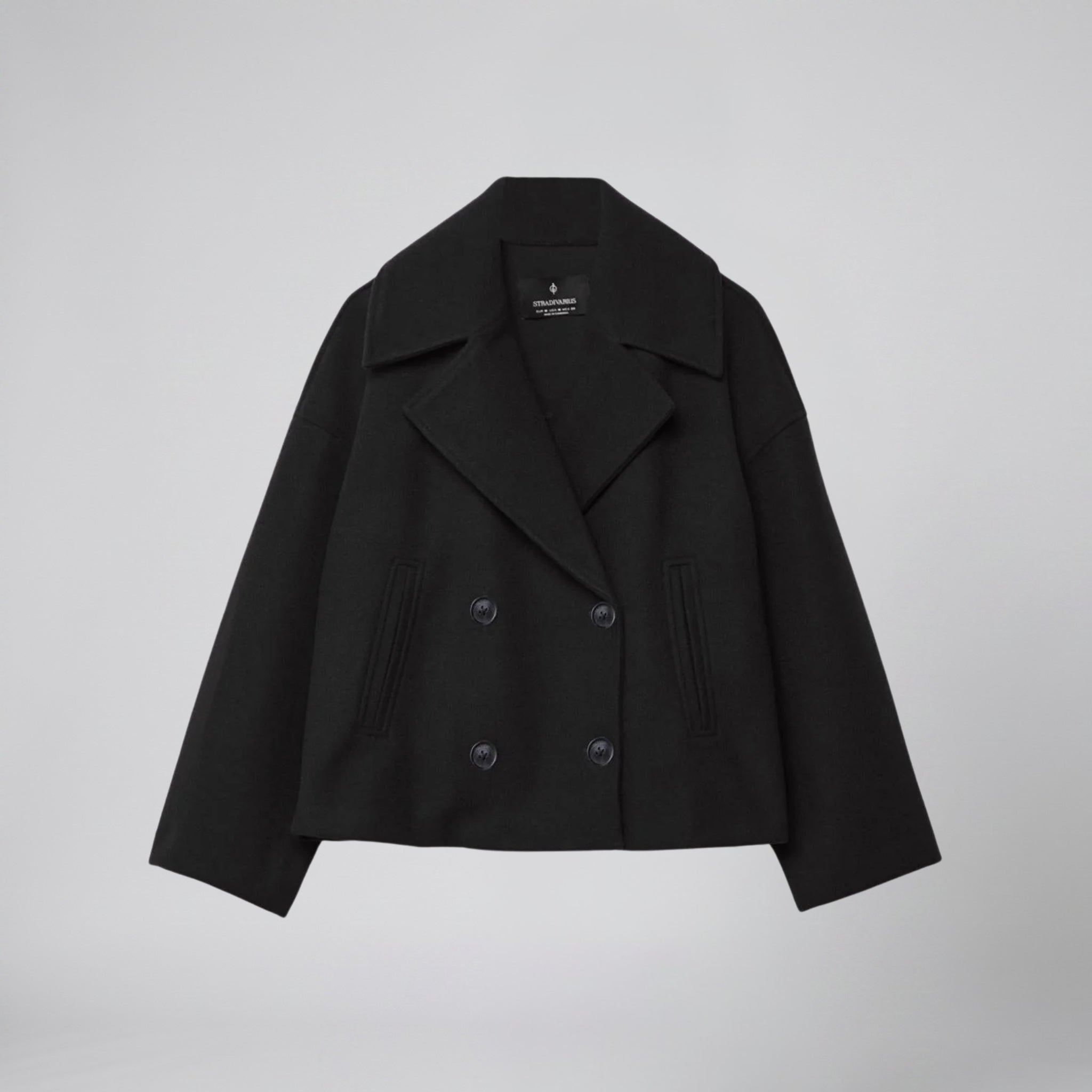 Celestiella - Women’s Double-Breasted Wool-Blend coat