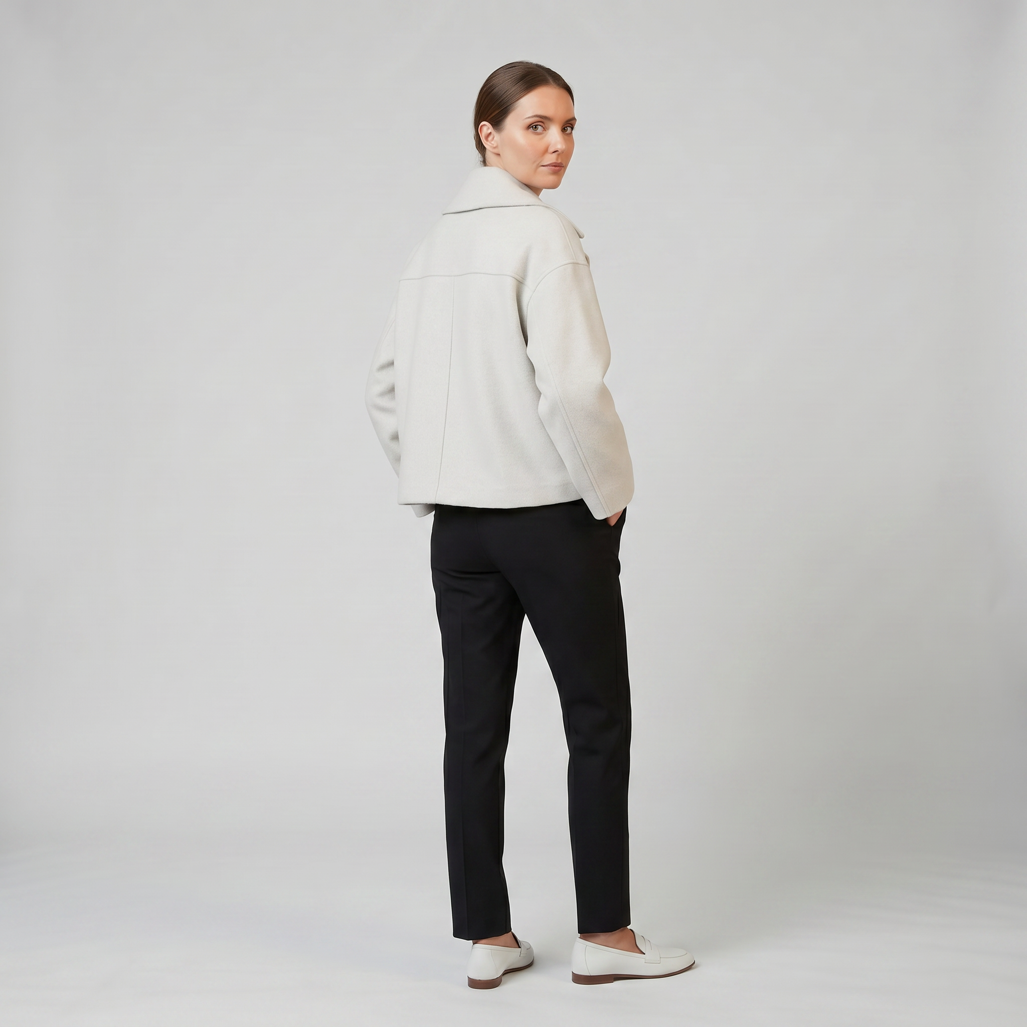 Celestiella - Women’s Double-Breasted Wool-Blend coat