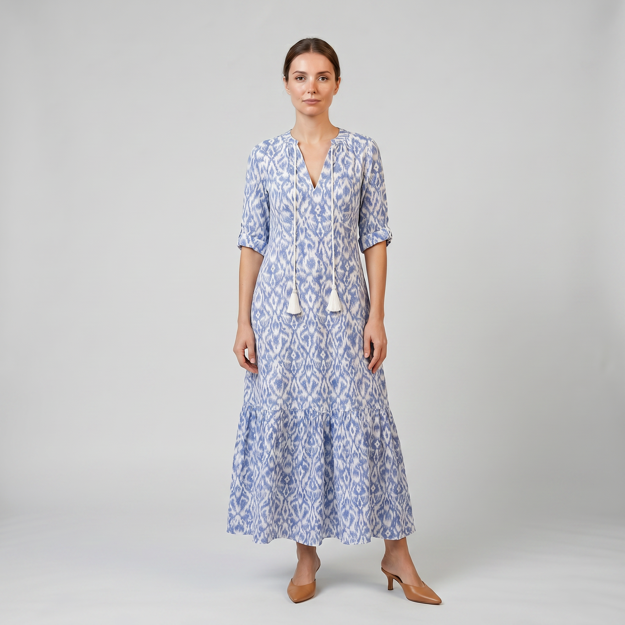 Women’s Floral V-Neck Maxi Dress | Celestiella