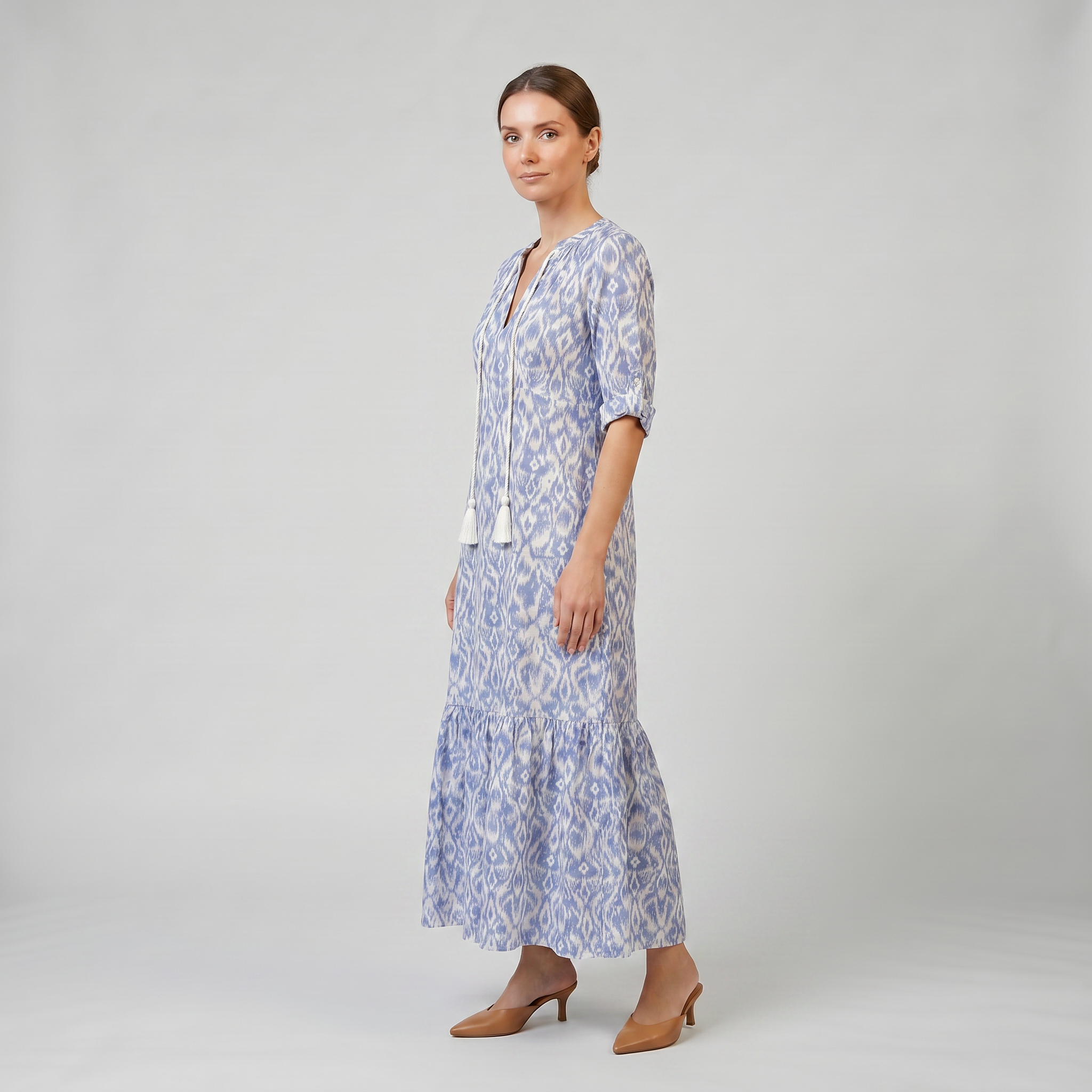 Women’s Floral V-Neck Maxi Dress | Celestiella