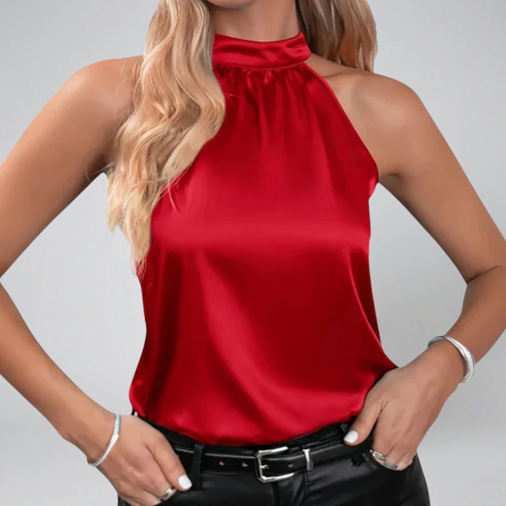 Women’s Halter Satin Top | Celestiella