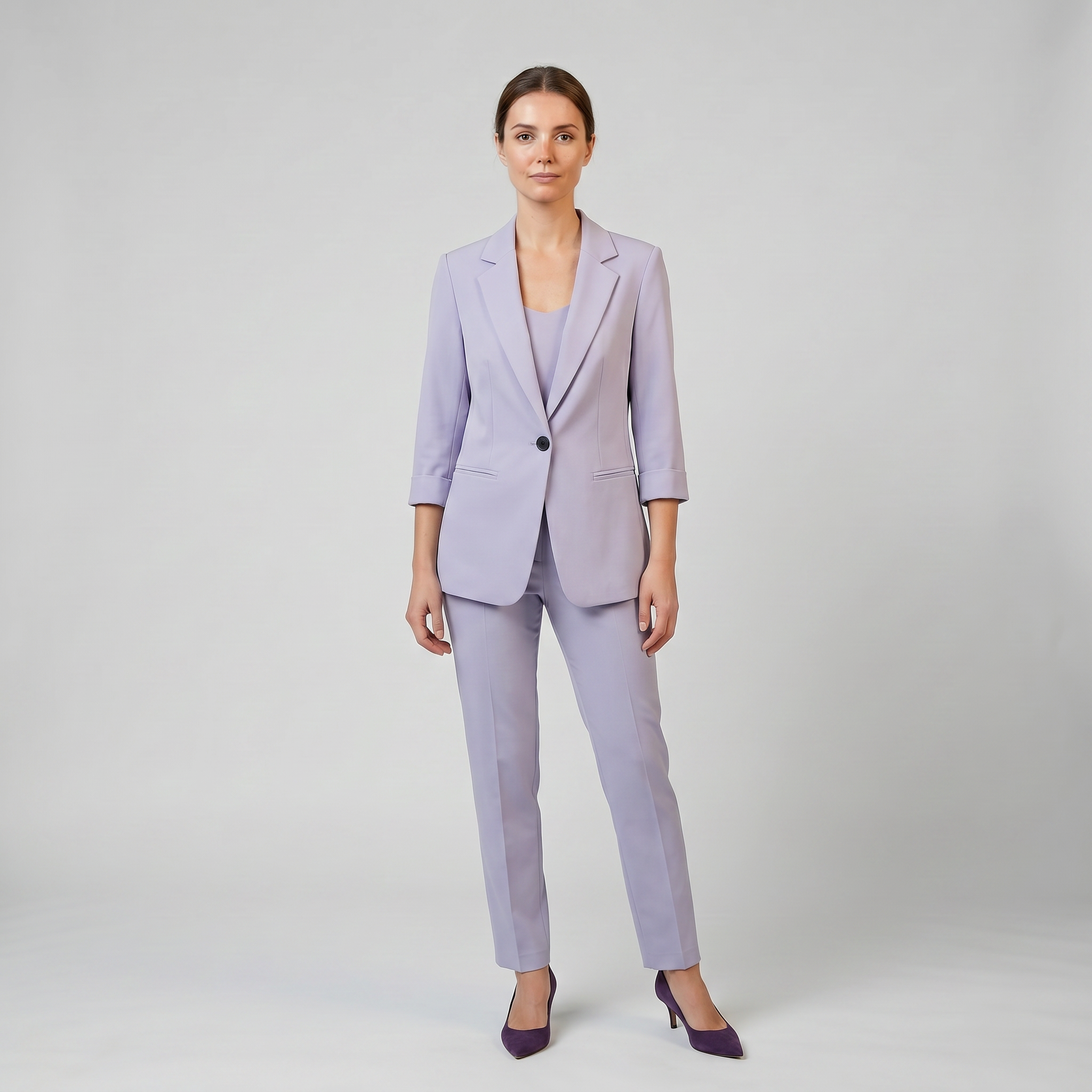 Women’s Tailored Lilac Blazer and Trouser Set | Celestiella