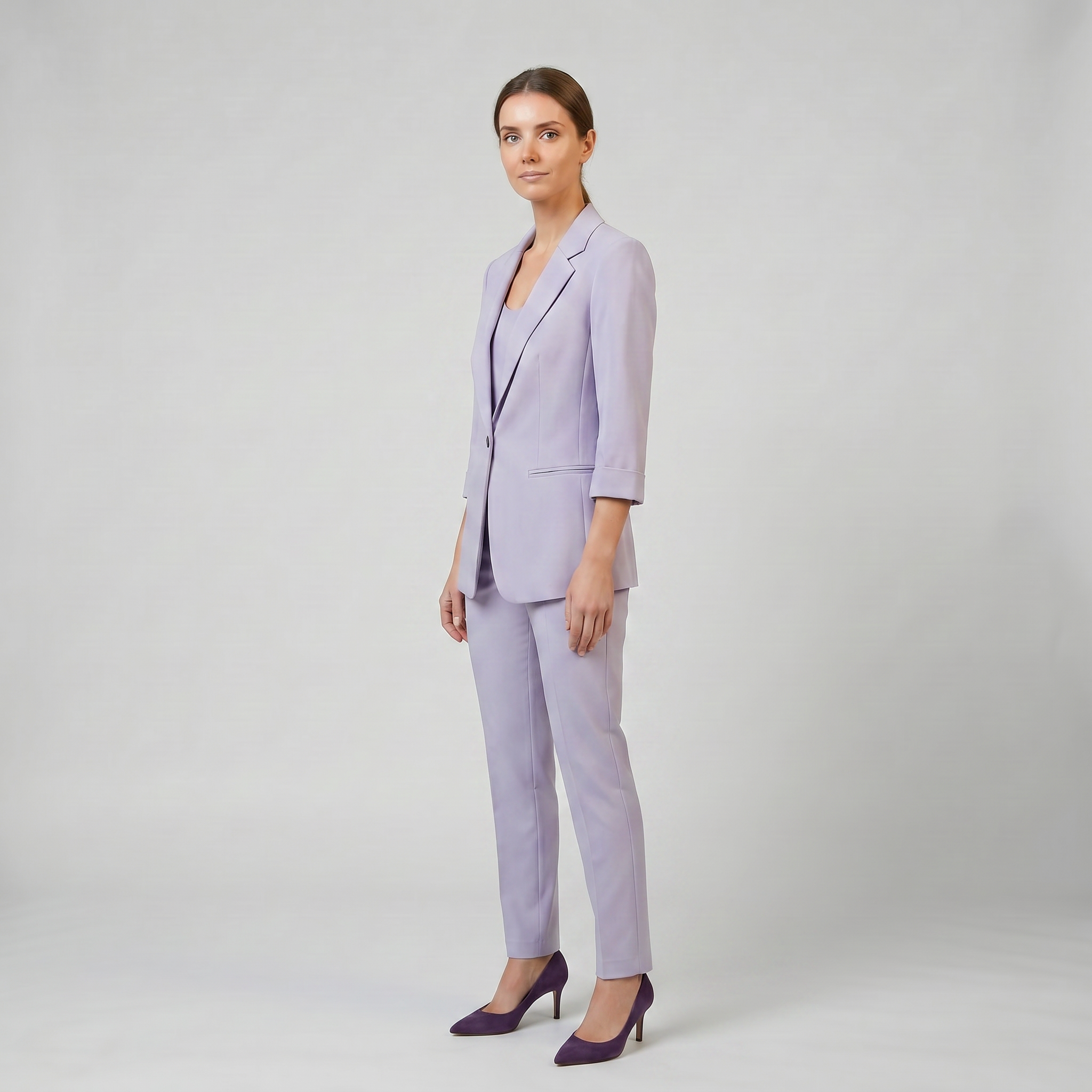 Women’s Tailored Lilac Blazer and Trouser Set | Celestiella