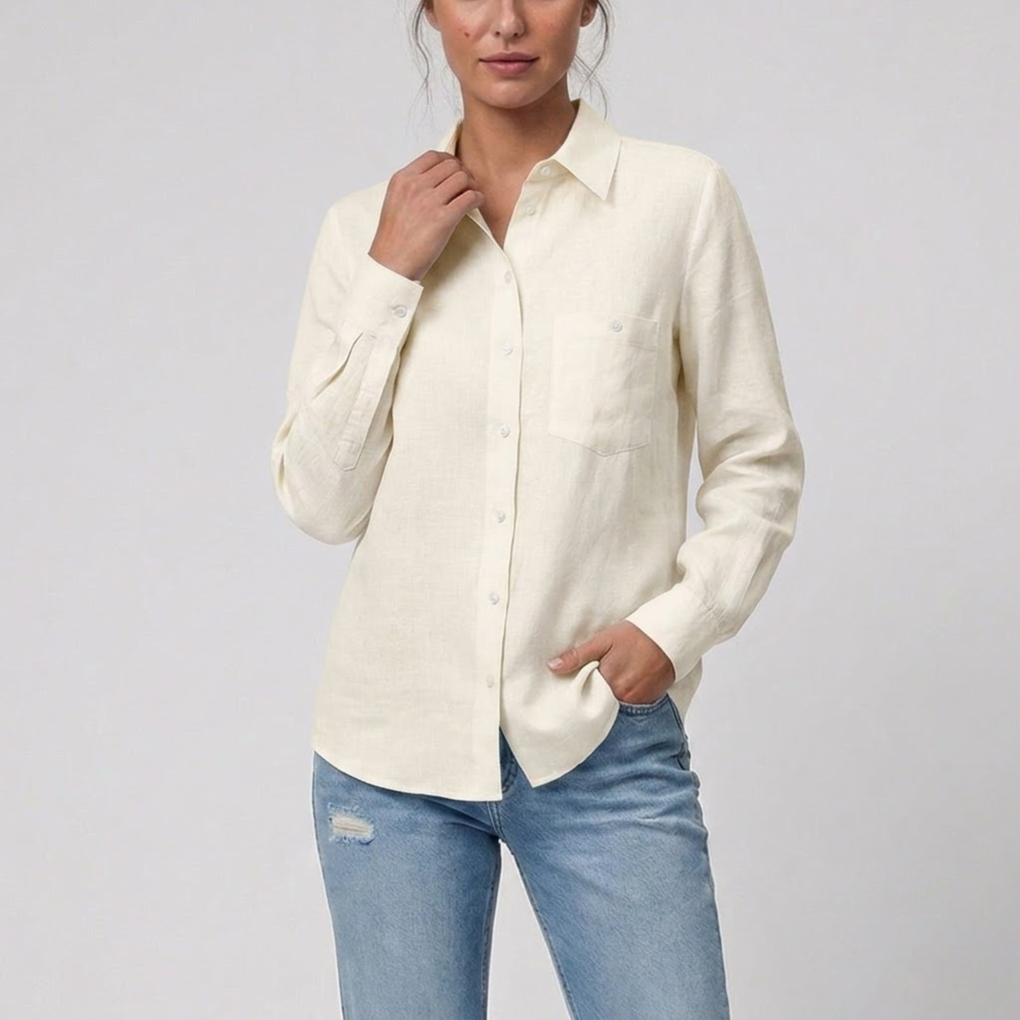 Women’s Long Sleeve Button-Down Shirt | Celestiella