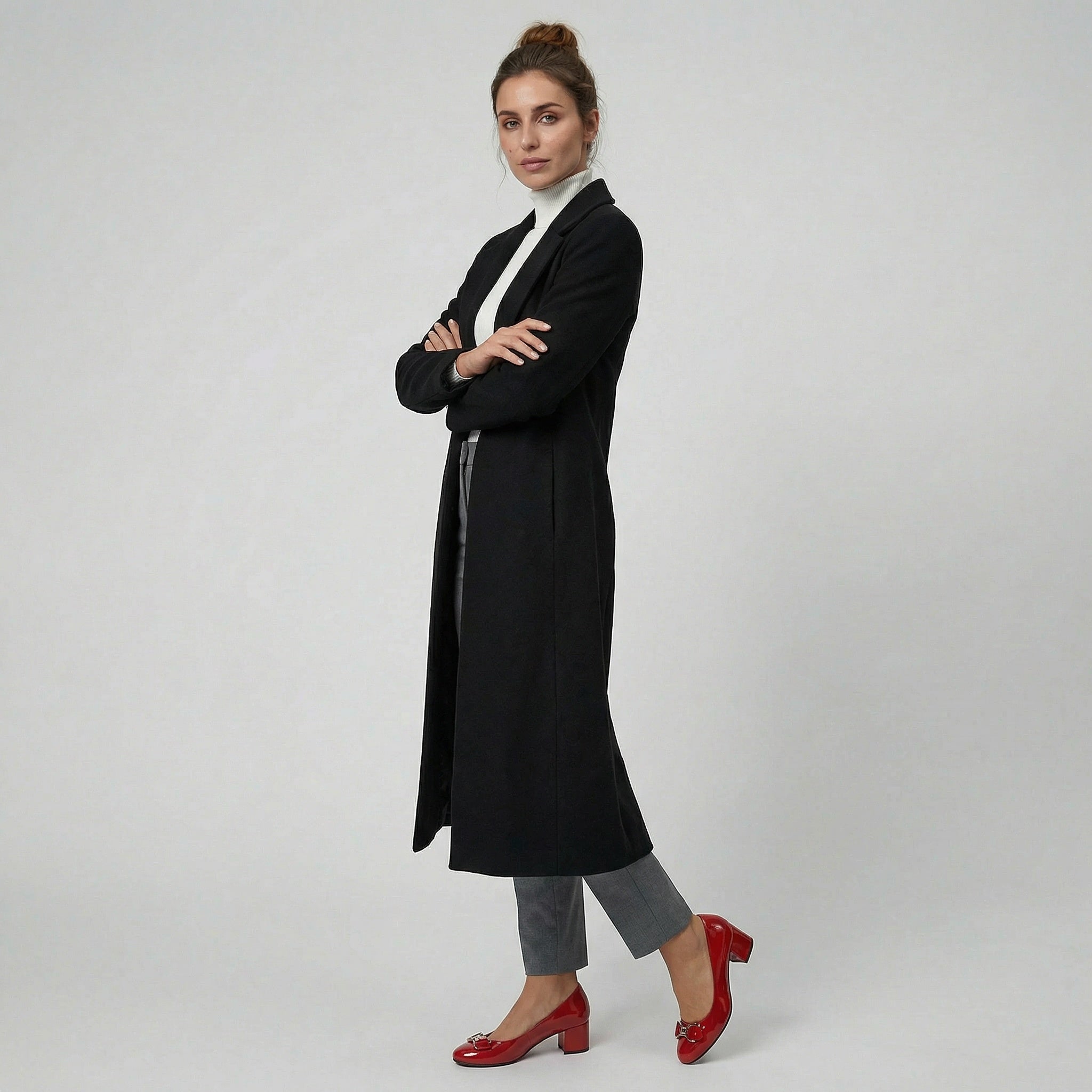 Celestiella - Women’s Patent Block Heel Pumps with Bow Detail