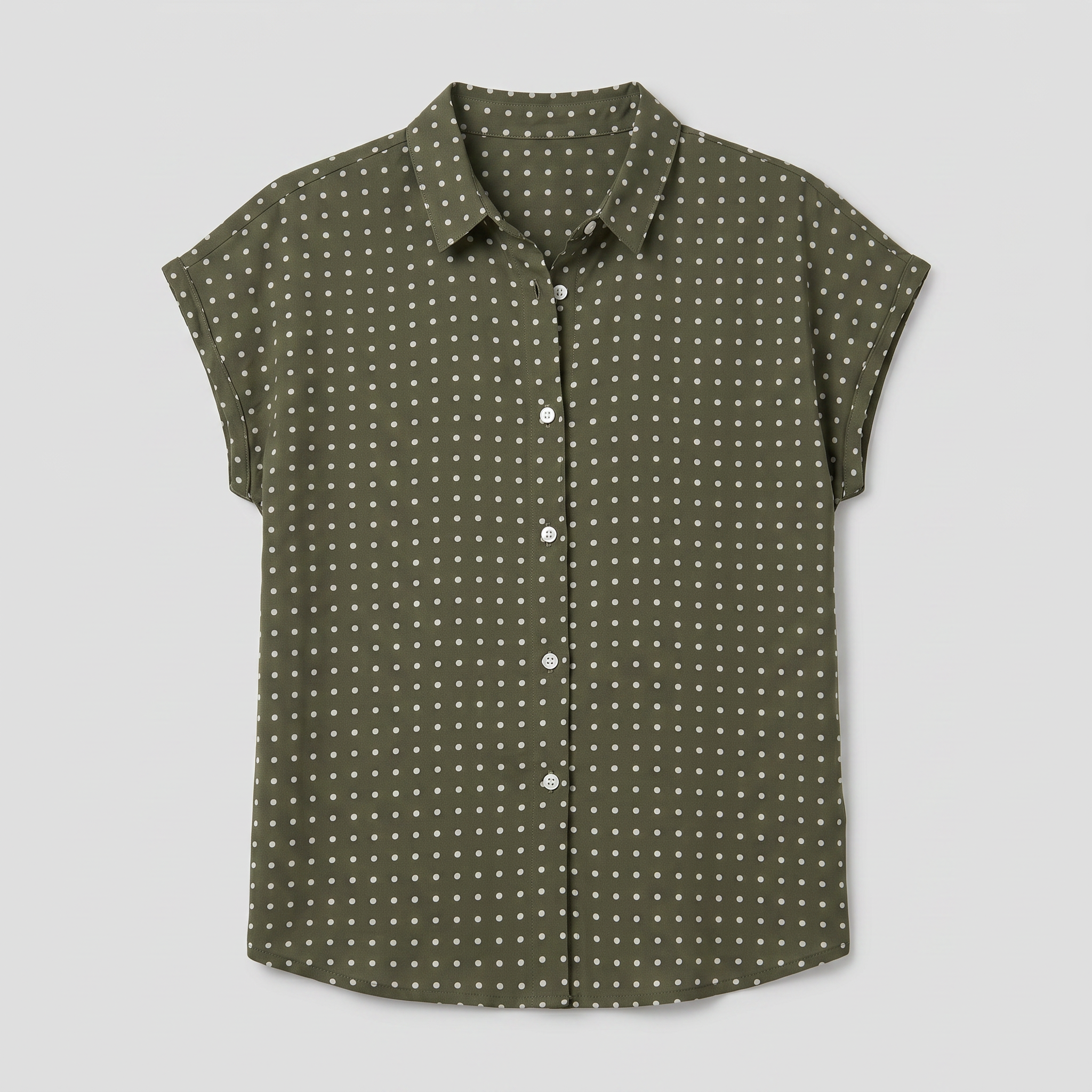 Women’s Polka Dot Cap-Sleeve Shirt | Celestiella