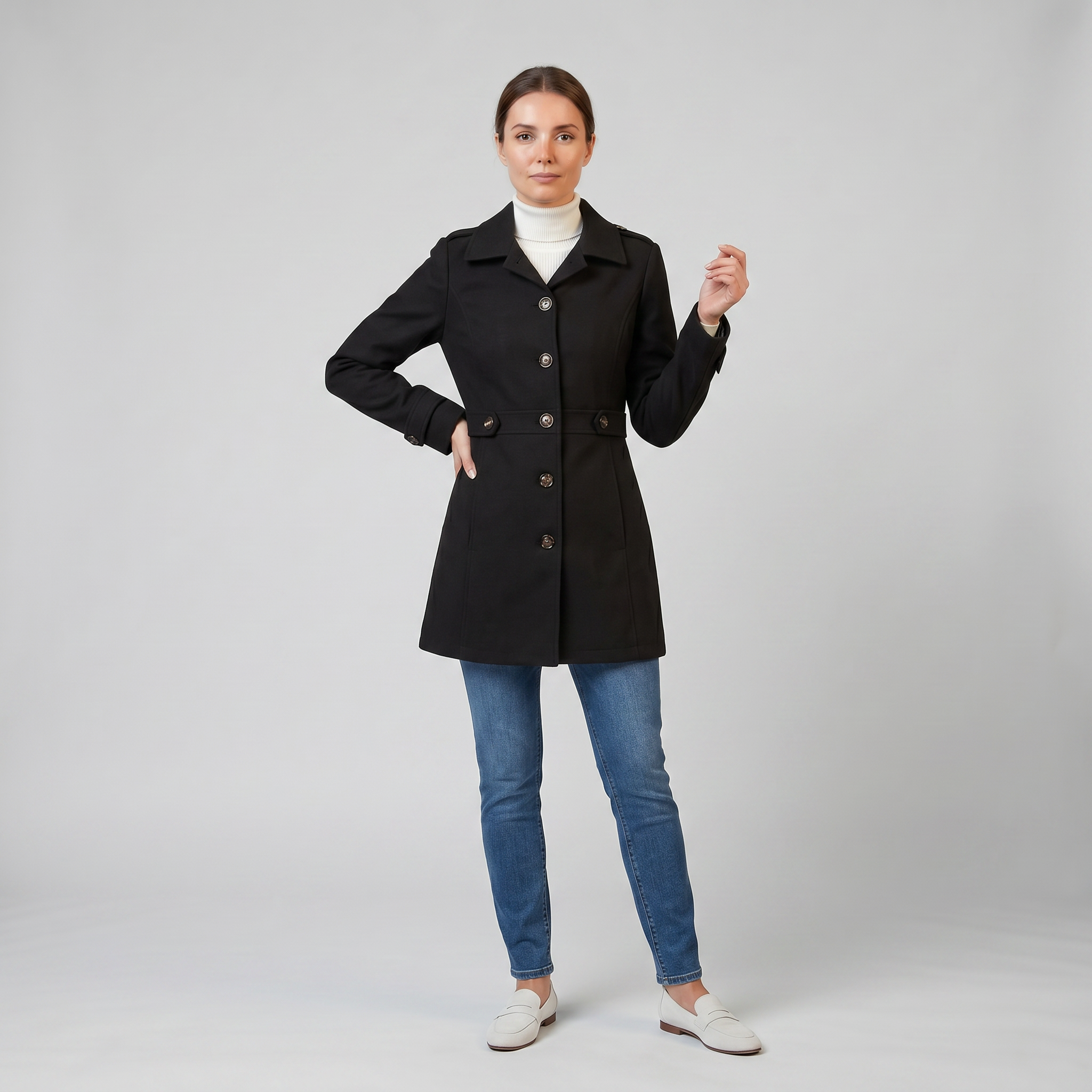 Women’s Tailored Single-Breasted Overcoat | Celestiella