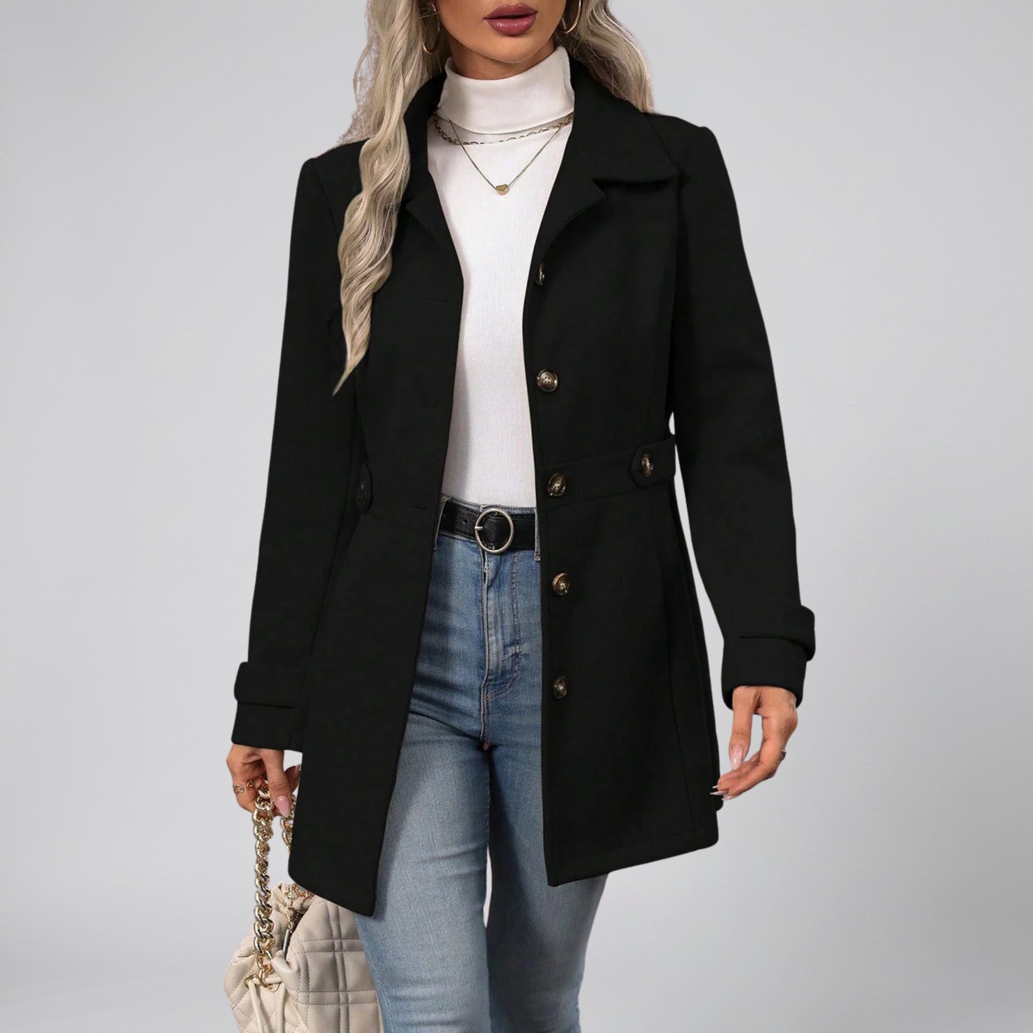 Women’s Tailored Single-Breasted Overcoat | Celestiella
