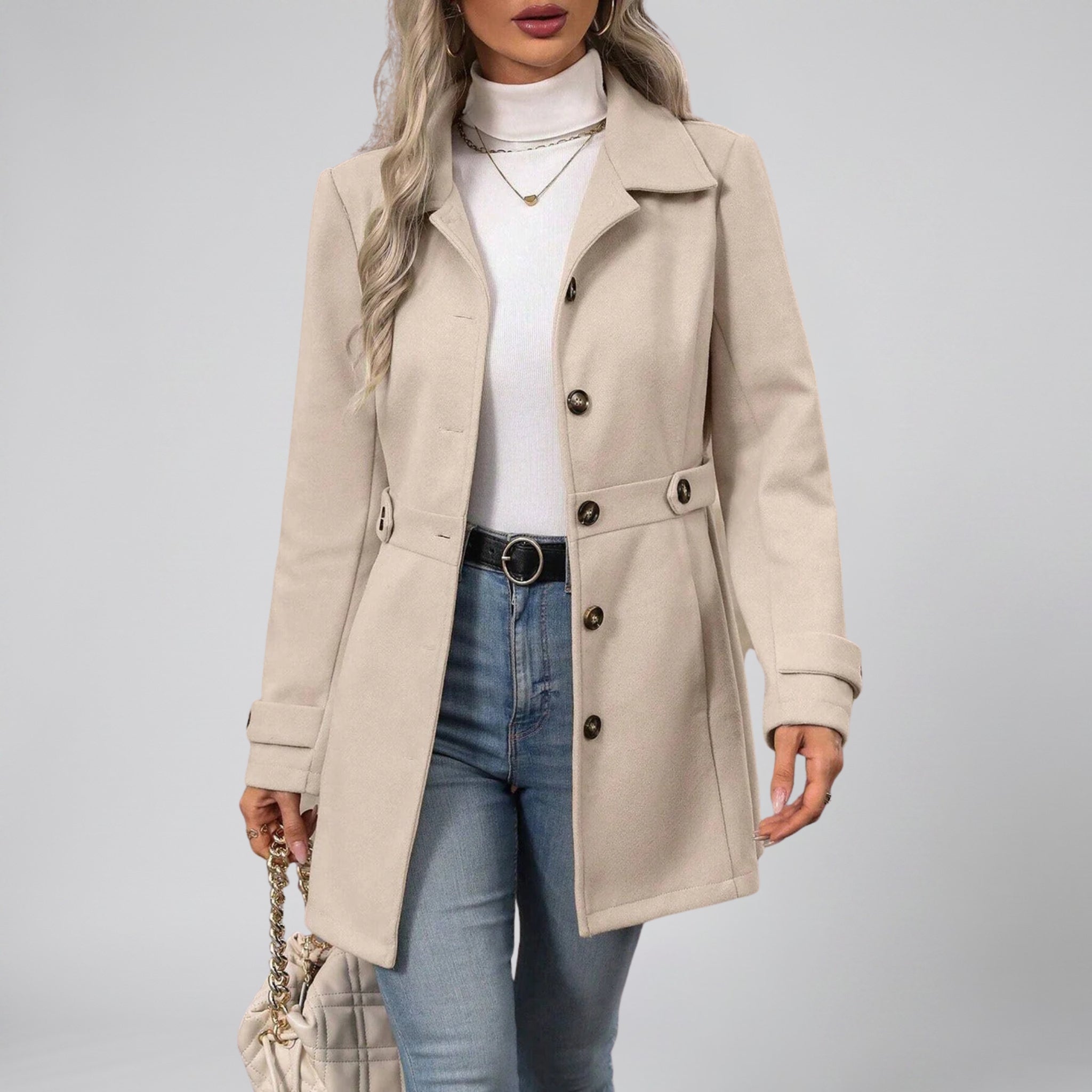 Women’s Tailored Single-Breasted Overcoat | Celestiella