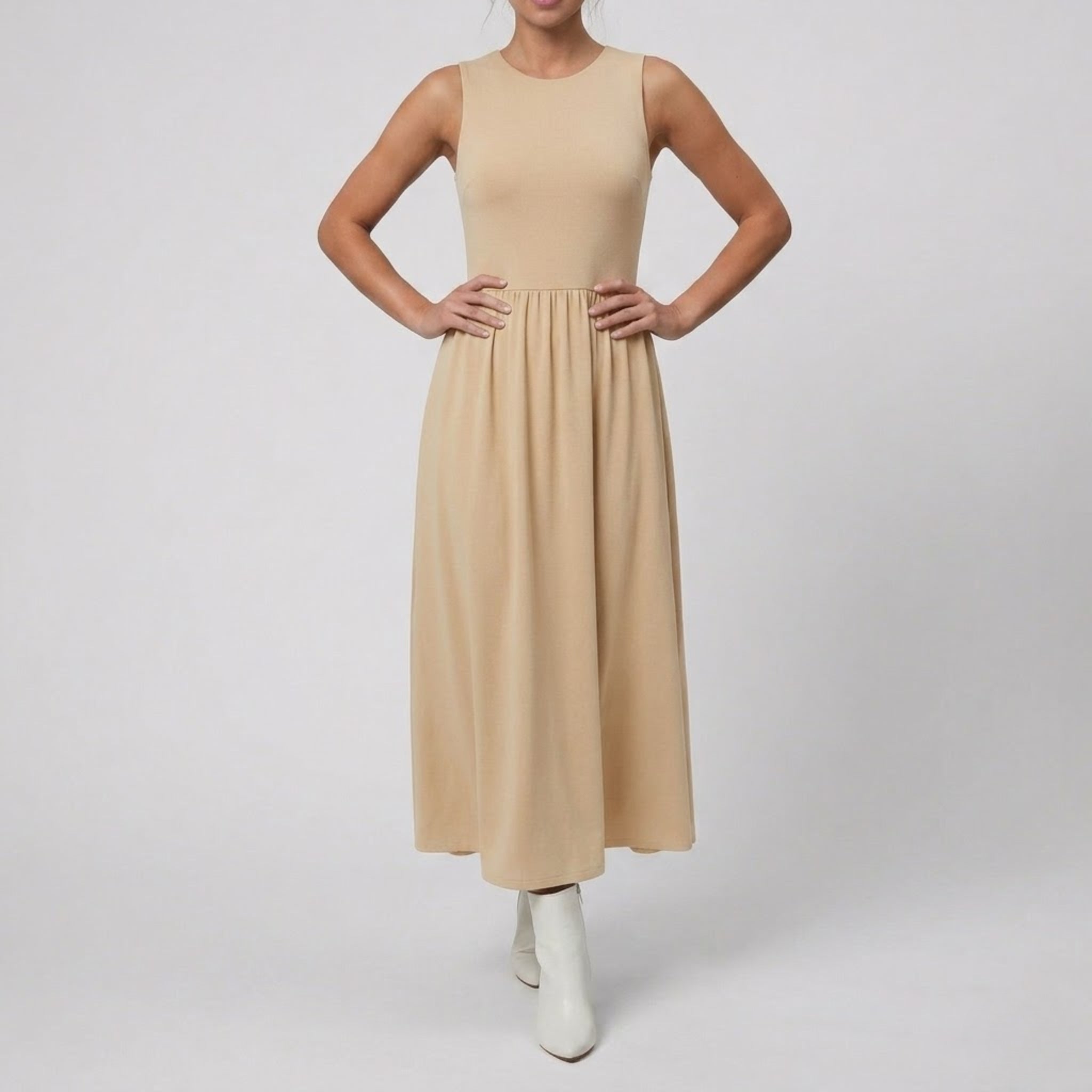 Women’s Sleeveless High-Neck Maxi Dress | Celestiella