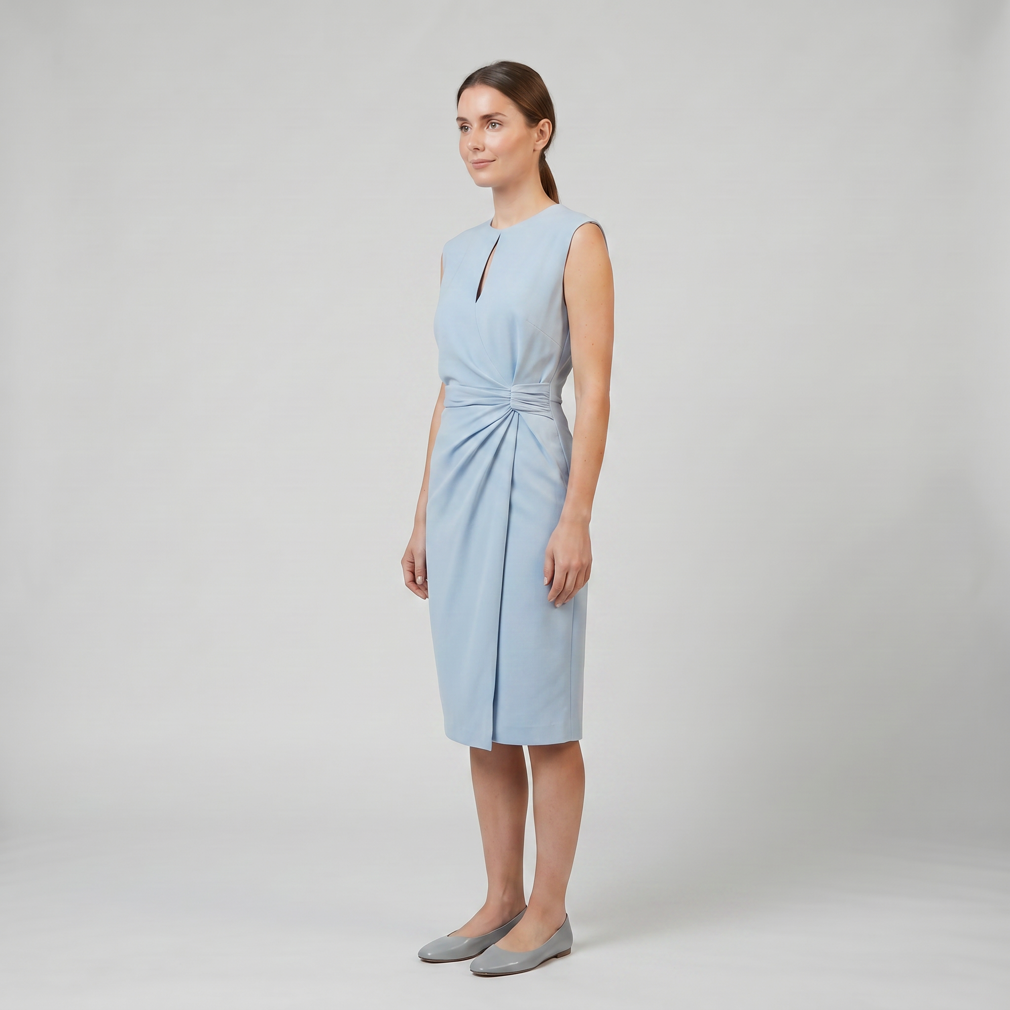 Women’s Sleeveless Pleated Midi Dress | Celestiella