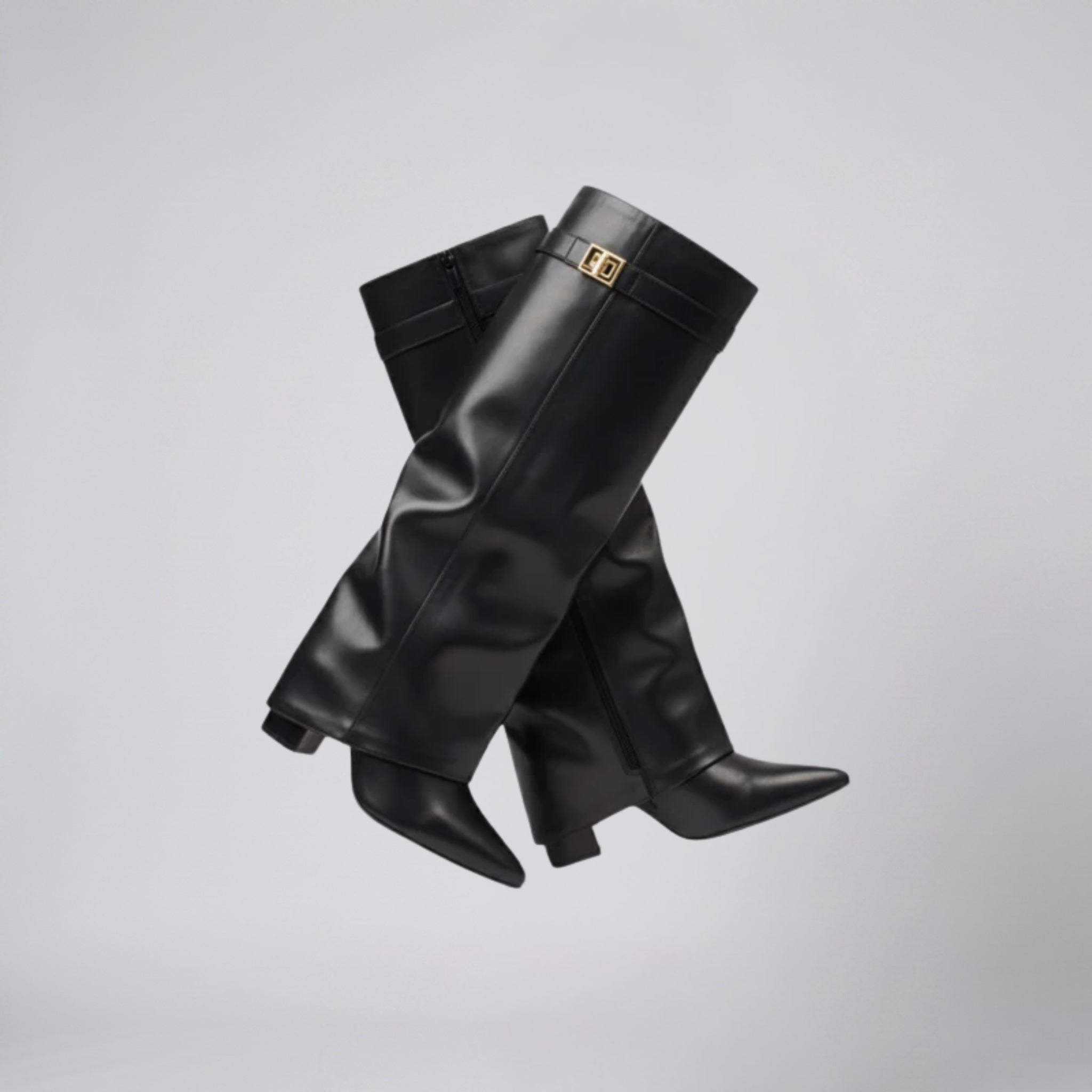 Women’s Suede Fold-Over Knee-High Boots | Celestiella