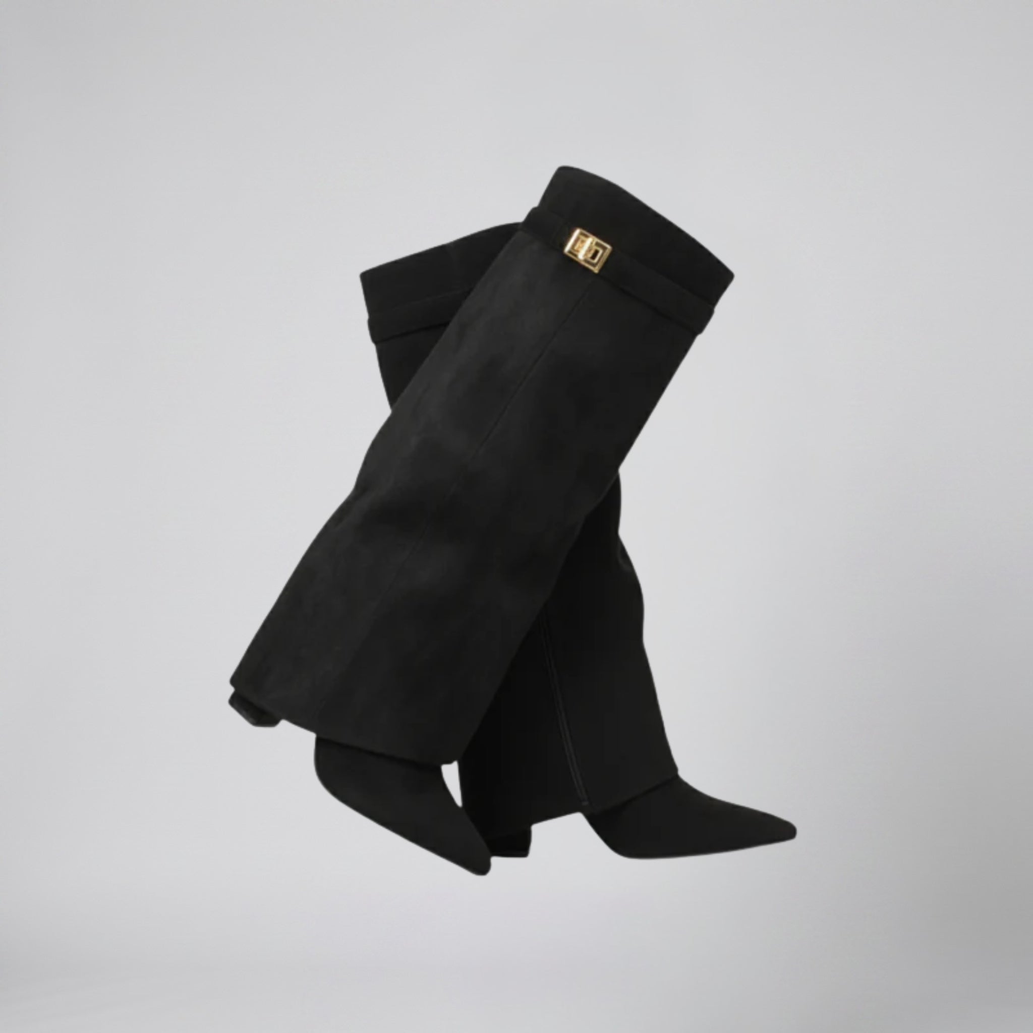 Women’s Suede Fold-Over Knee-High Boots | Celestiella