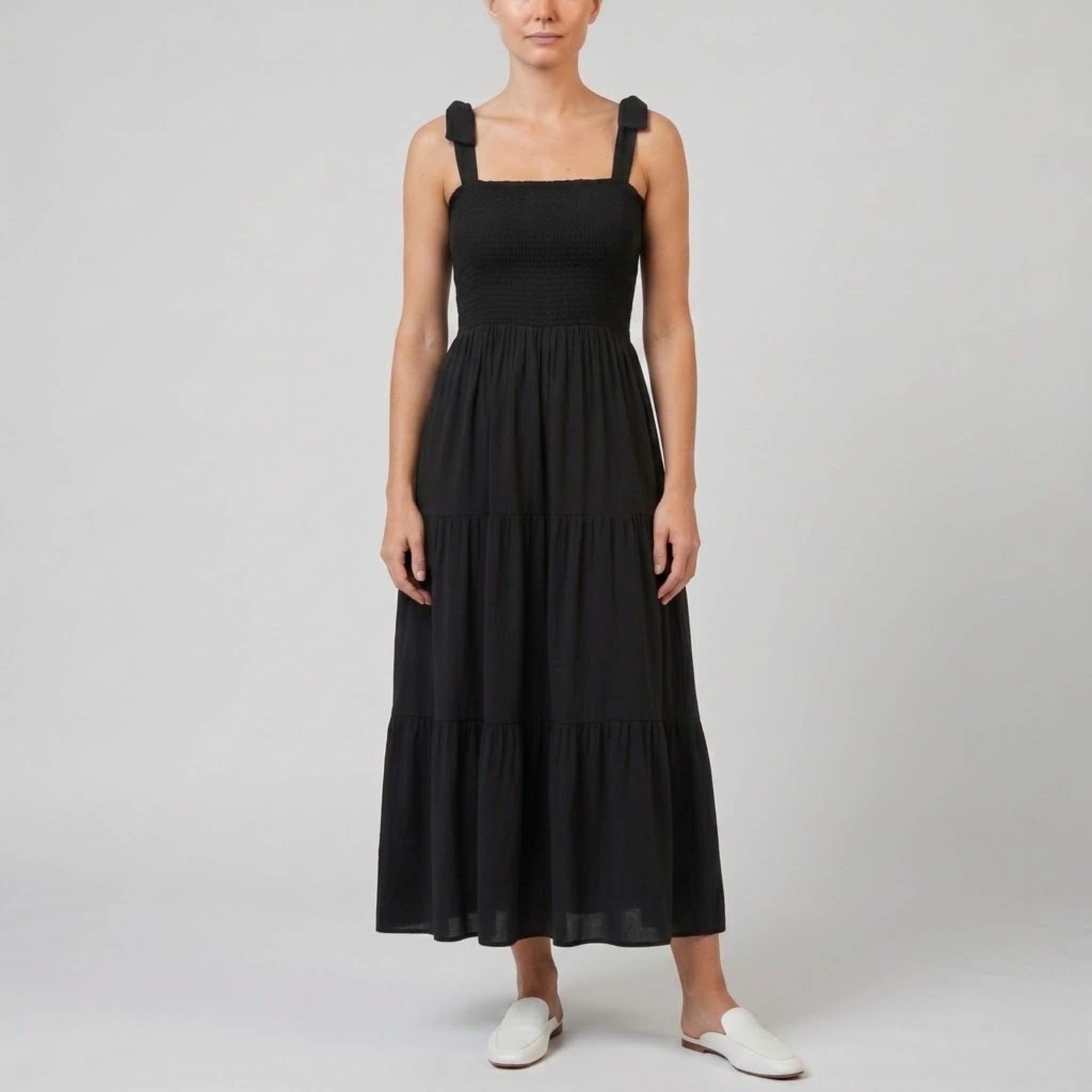 Women’s Tie-Strap Tiered Maxi Dress | Celestiella