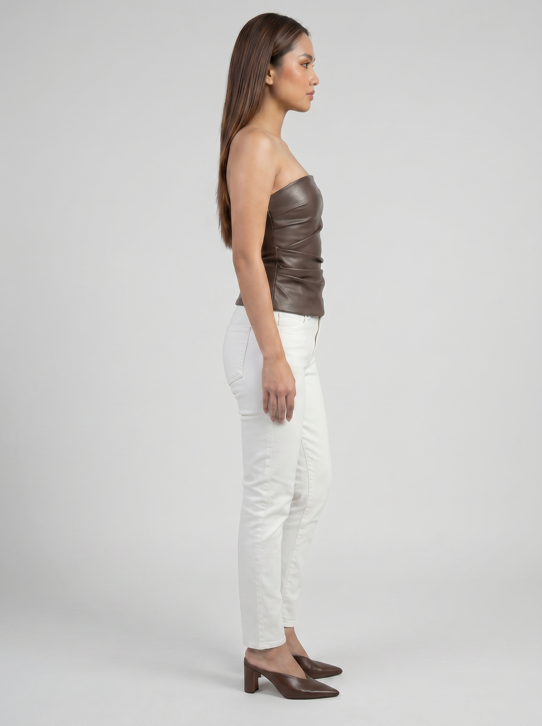 Women's Going-Out Top – Strapless Faux-Leather