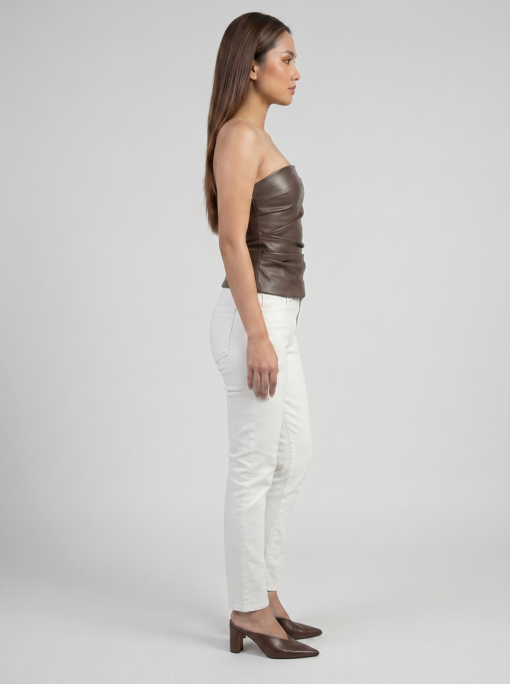 Women's Going-Out Top – Strapless Faux-Leather