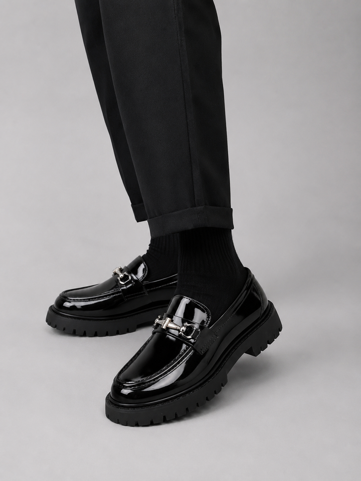 Men’s Chunky Sole Loafers with Slip-On