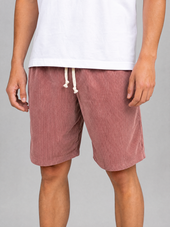 Men’s Corduroy Shorts with Drawstring Waist