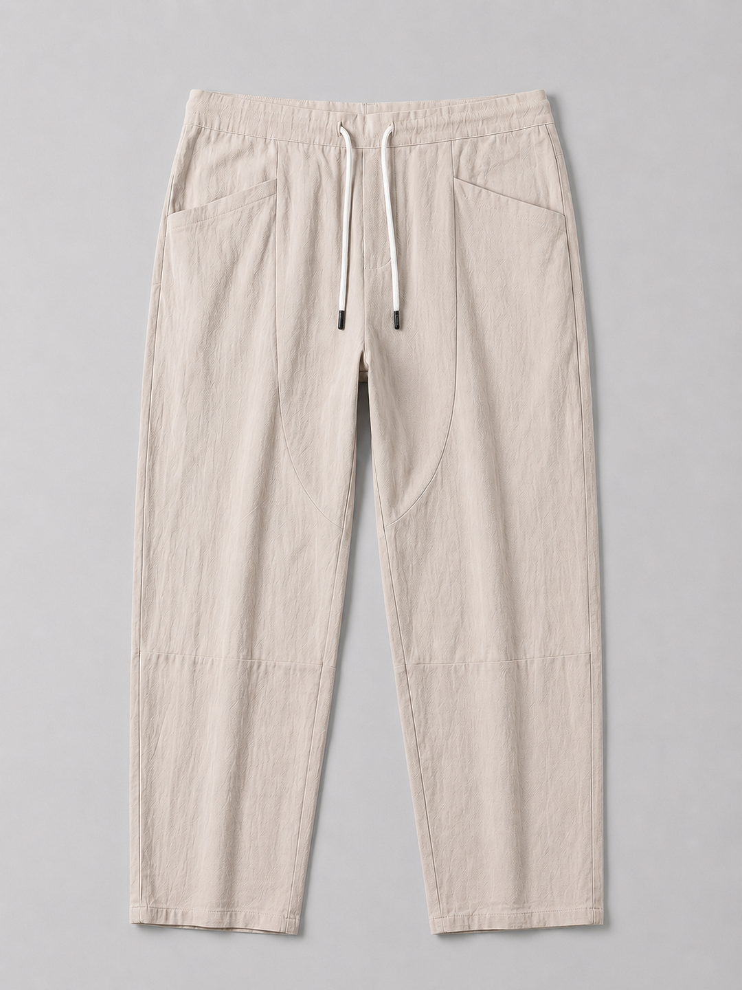Men’s Cropped Trousers with Drawstring Waist