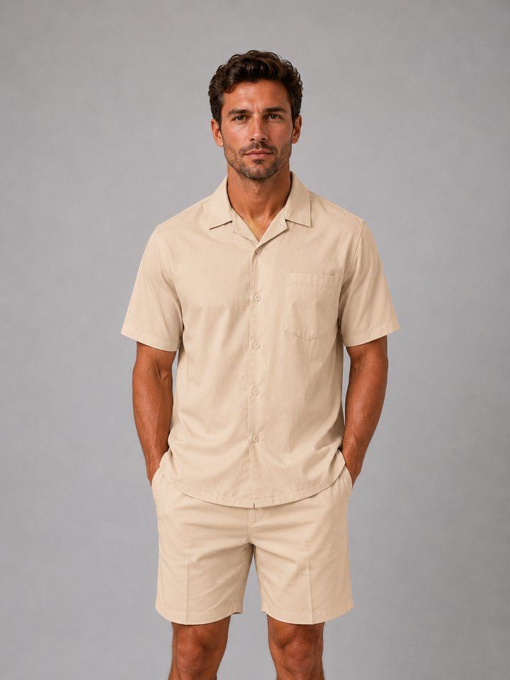 Men’s Light-Weight Shirt with Shorts Co-ord