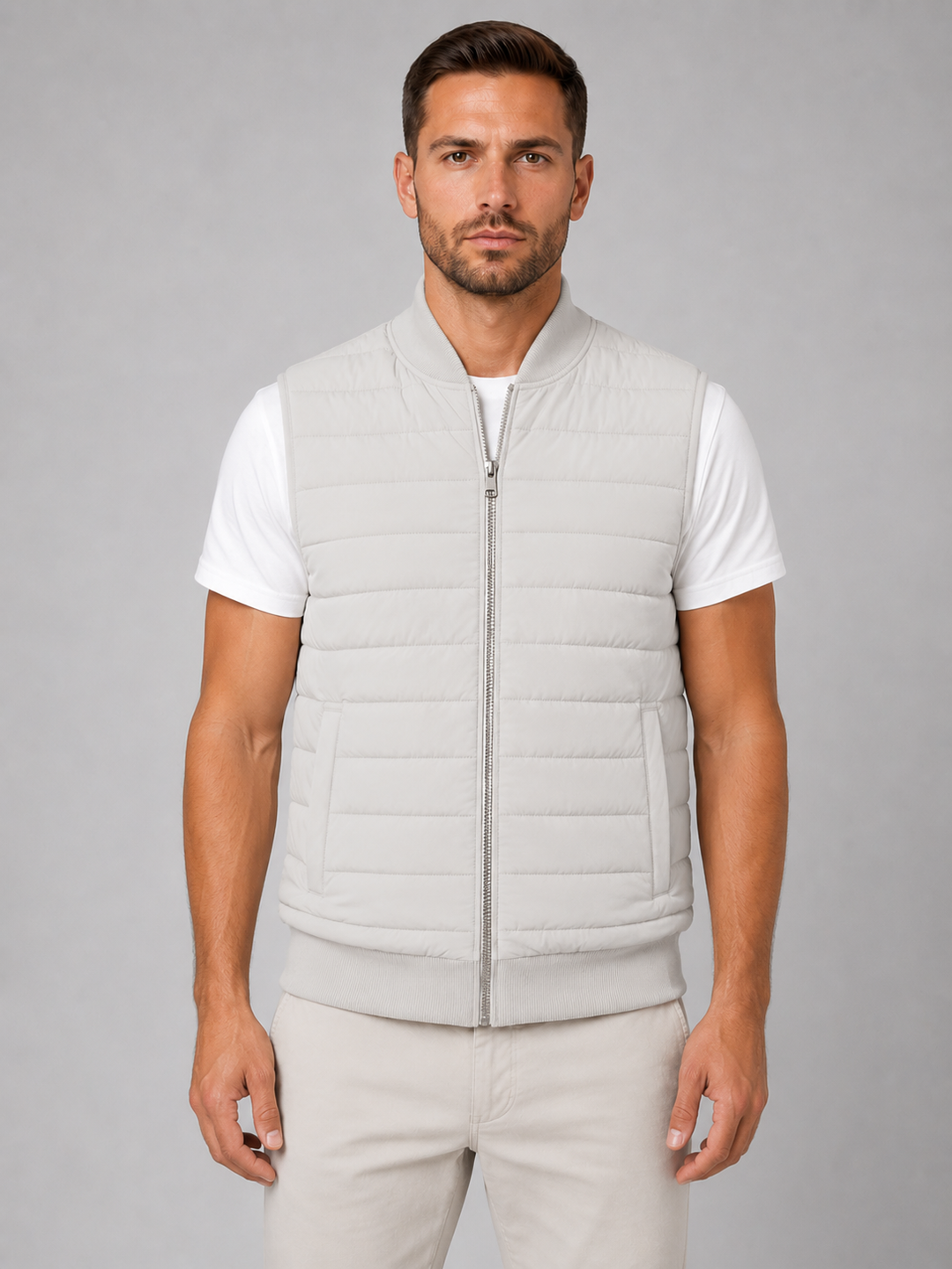 Men’s Lightweight Quilted Bodywarmer with Full Zip