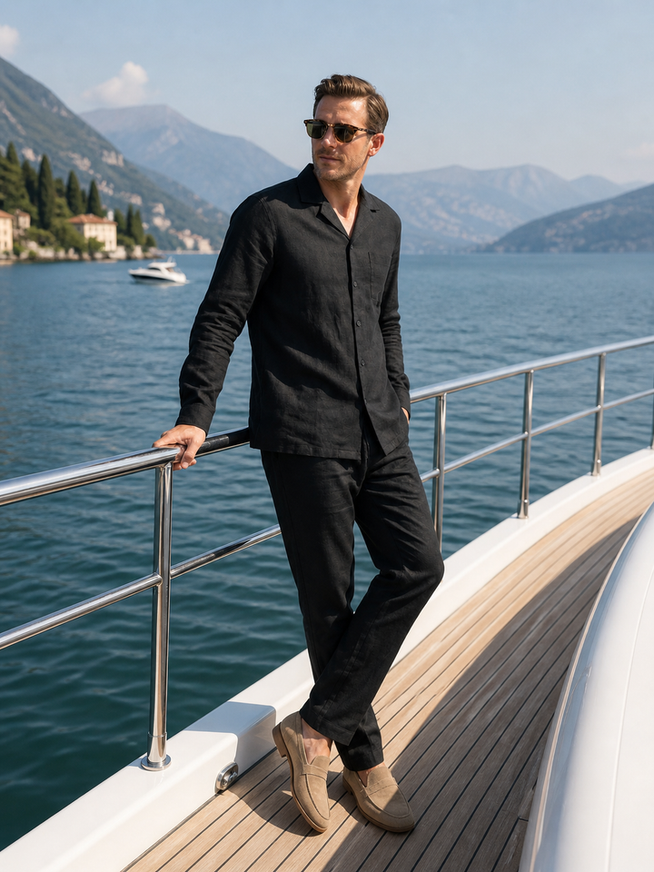 Men’s Lightweight Shirt with Drawstring Trousers