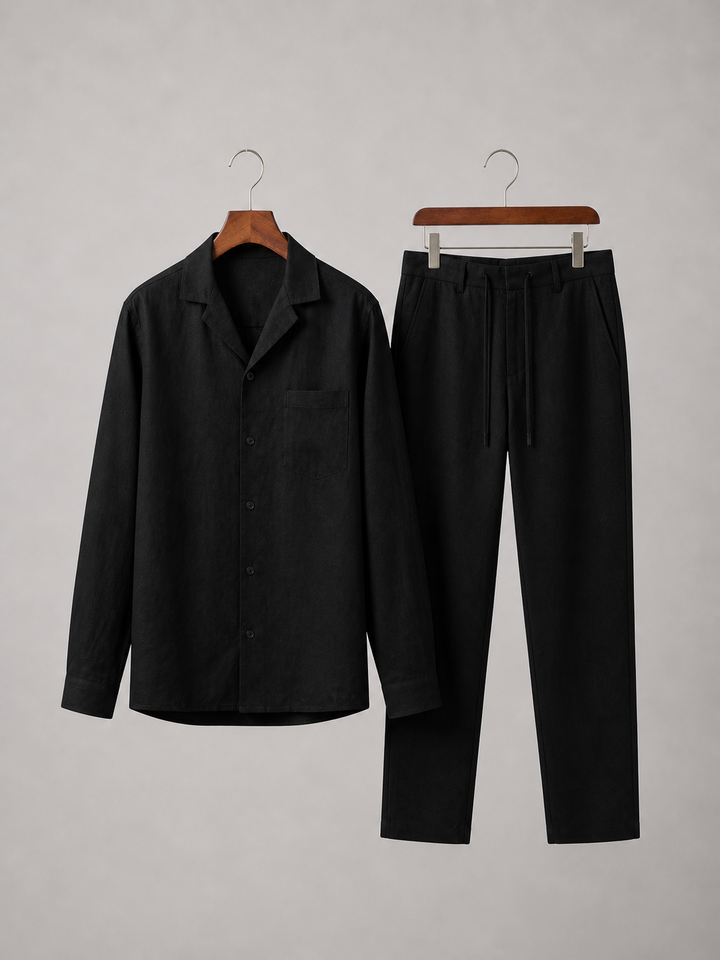 Men’s Lightweight Shirt with Drawstring Trousers