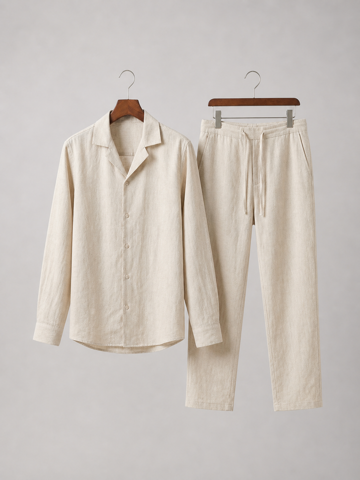 Men’s Lightweight Shirt with Drawstring Trousers