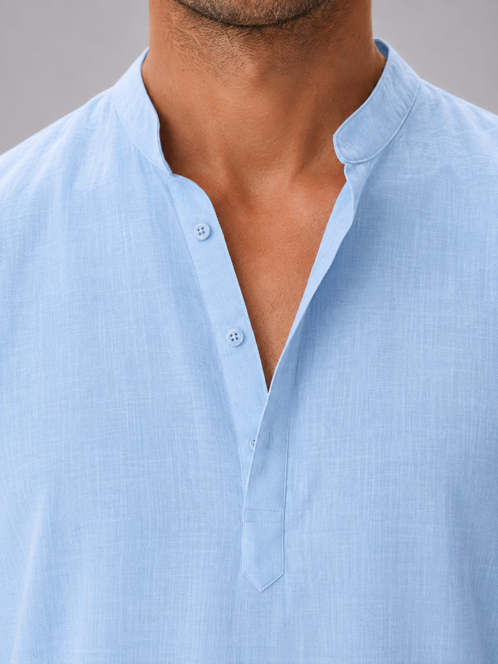 Men’s Lightweight Shirt with Stand Collar