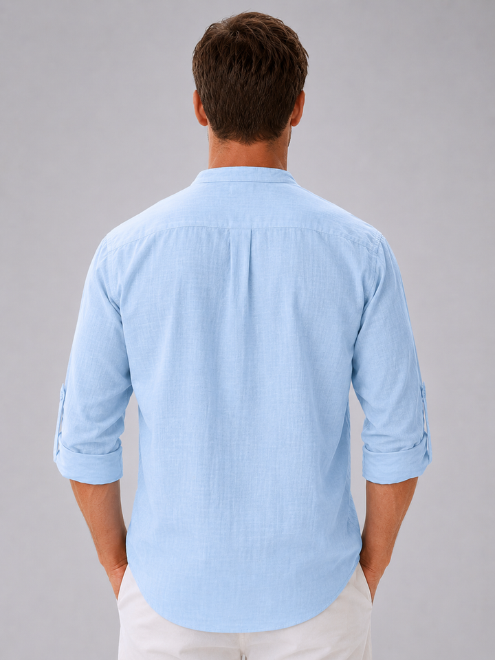 Men’s Lightweight Shirt with Stand Collar