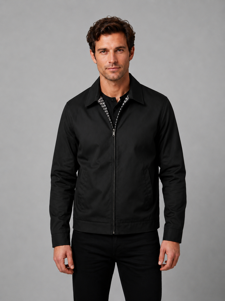 Men's Lightweight Zip Jacket with Clean Finish