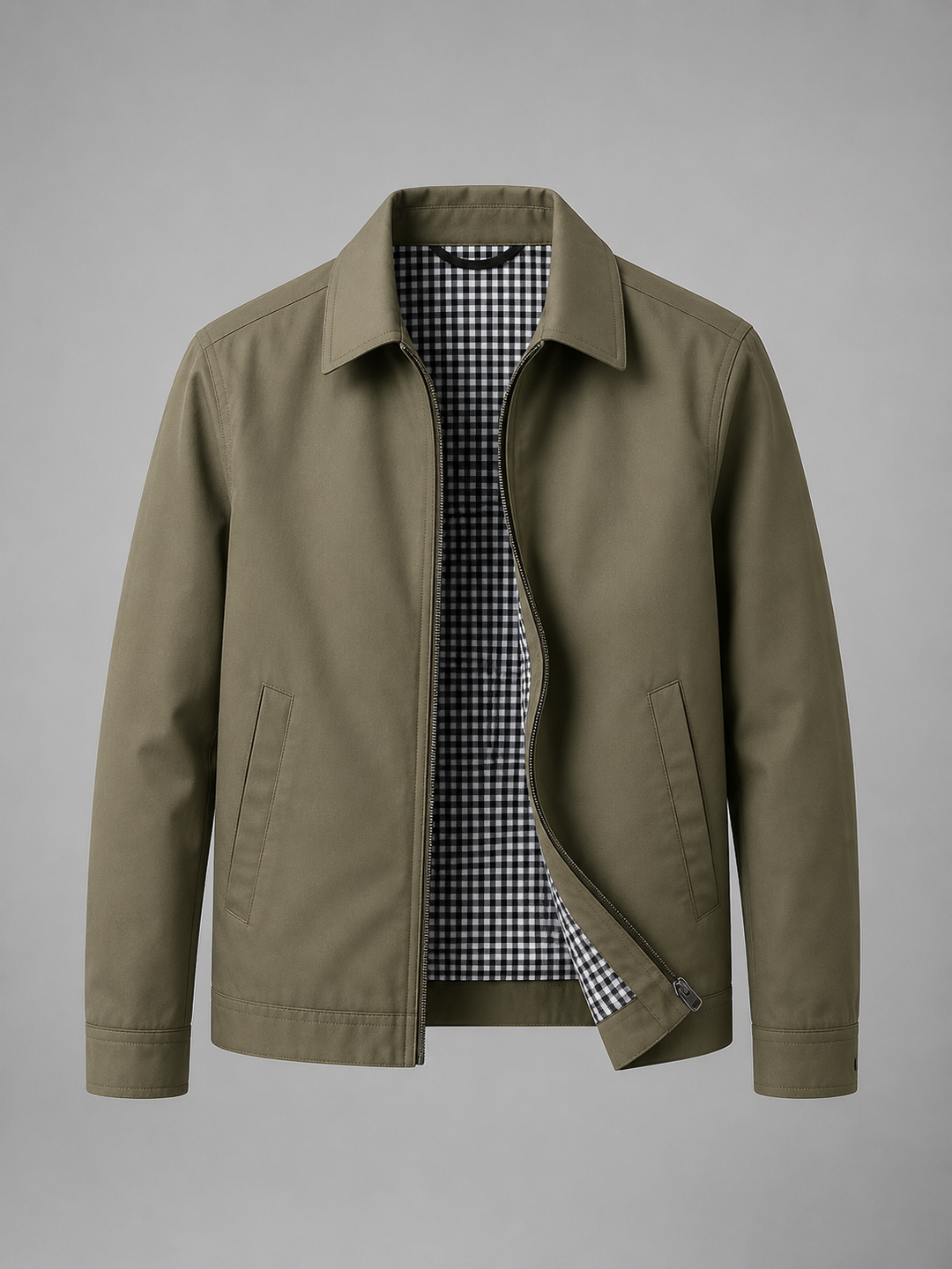 Men's Lightweight Zip Jacket with Clean Finish