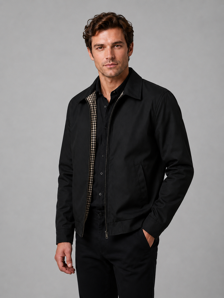 Men's Lightweight Zip Jacket with Clean Finish
