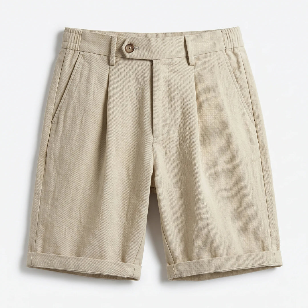 Men’s Pleated Shorts with Elastic Waistband