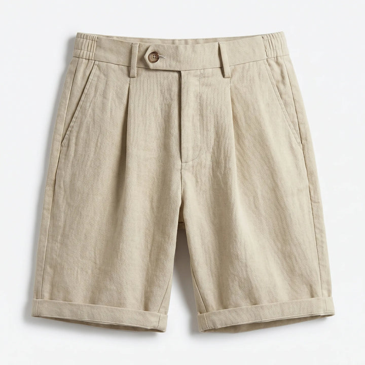 Men’s Pleated Shorts with Elastic Waistband