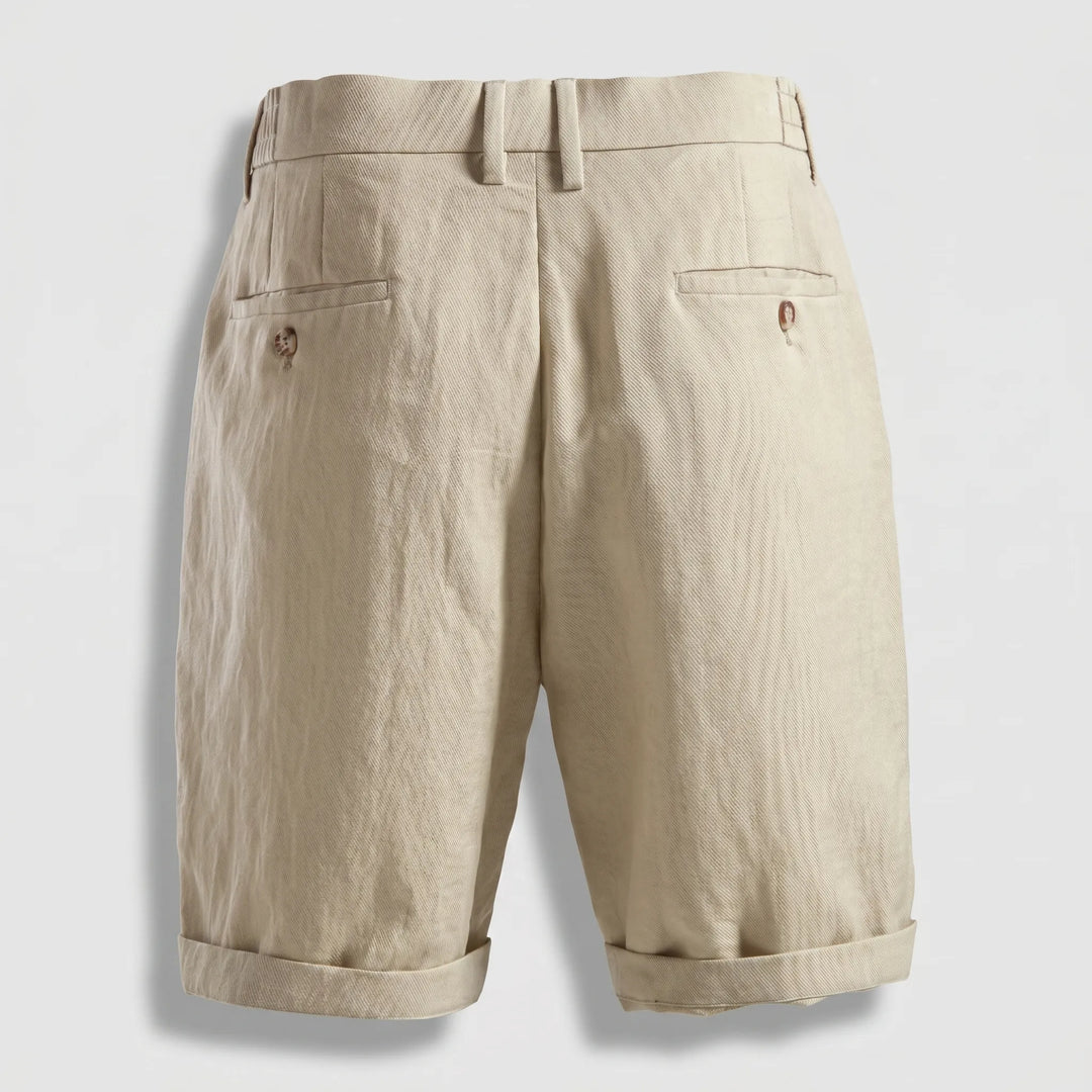 Men’s Pleated Shorts with Elastic Waistband