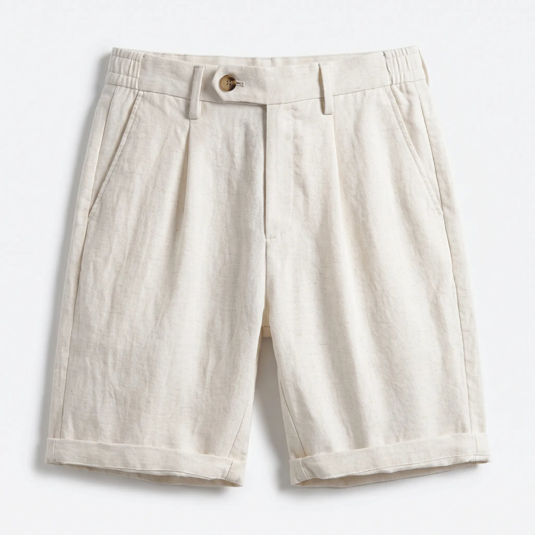Men’s Pleated Shorts with Elastic Waistband