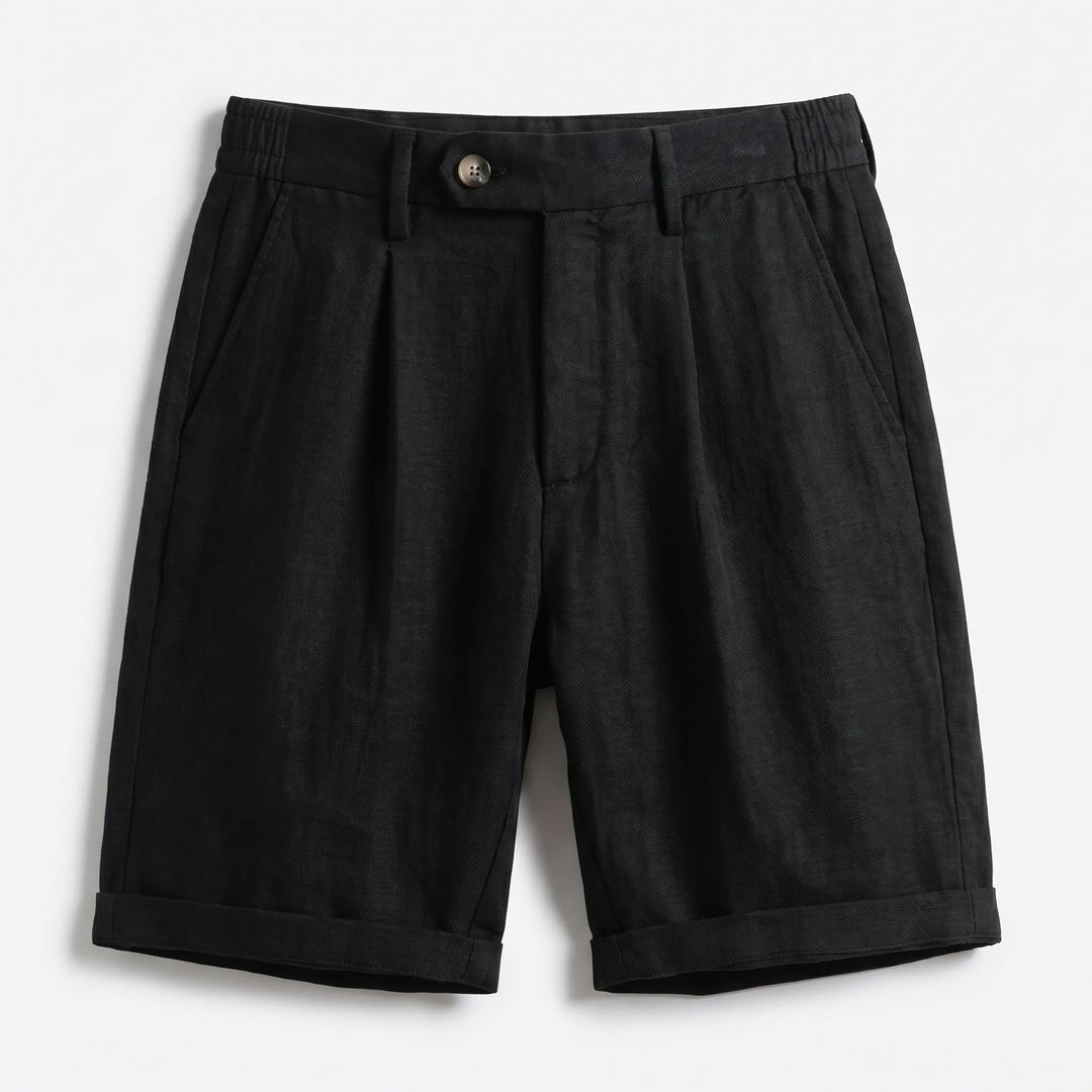 Men’s Pleated Shorts with Elastic Waistband